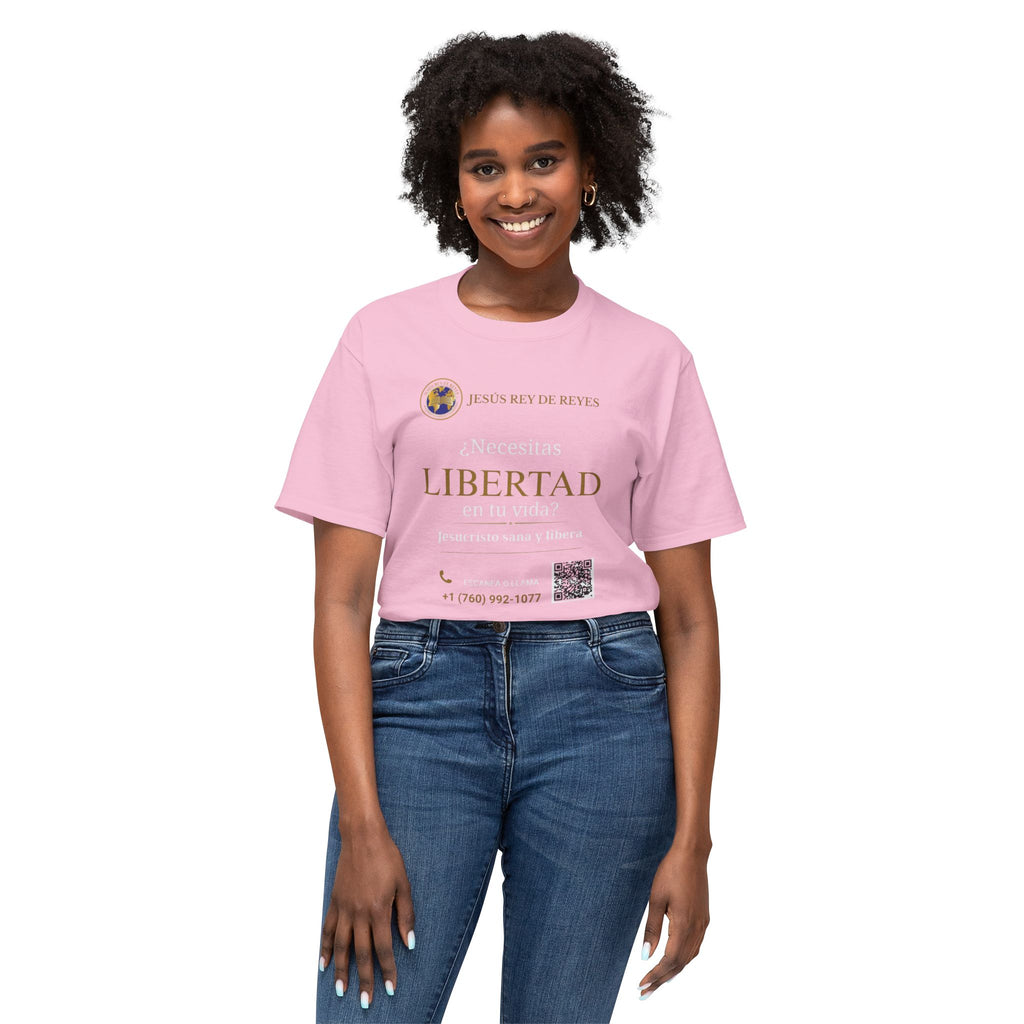 Jesus Cristo Sana Y Libera T-Shirt Para Evagenlizar — ¿Necesitas Libertad?/Necesitas Liberación (Spanish Faith Outreach)