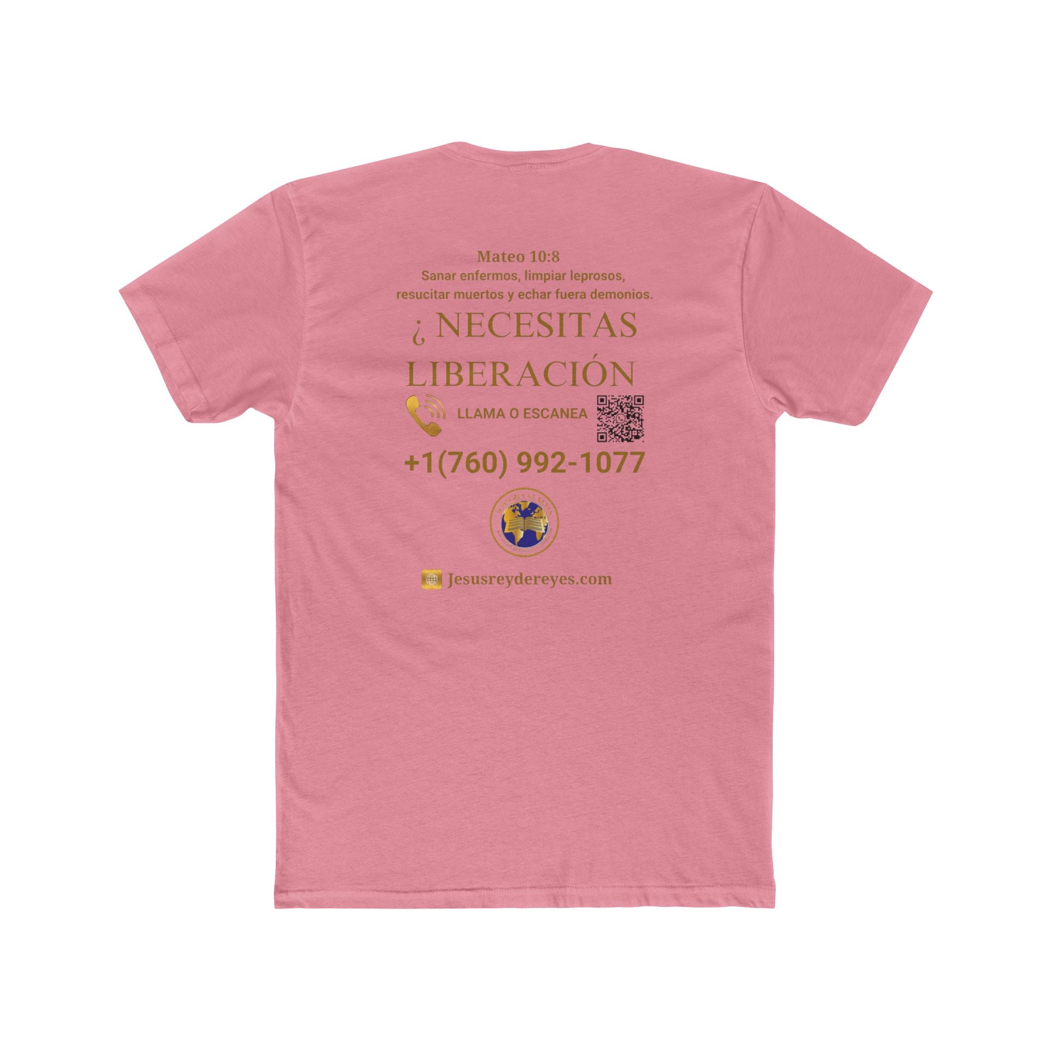 Religious Outreach Tee — "¿Necesitas Sanidad? / Liberación?" Contact Info Shirt