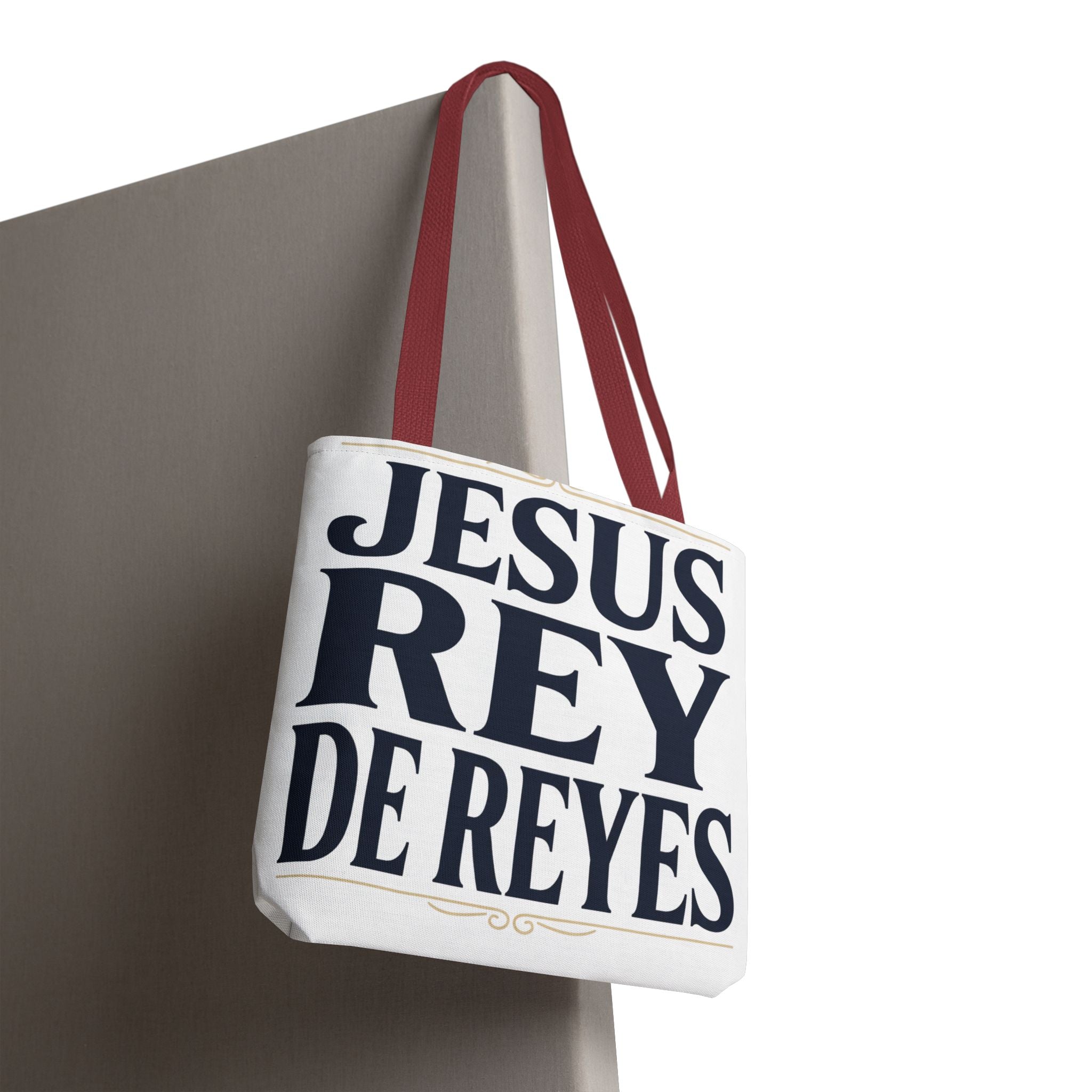 Jesus Rey De Reyes Tote Bag – Inspirational 'Jesus Heals' Christian Canvas Tote