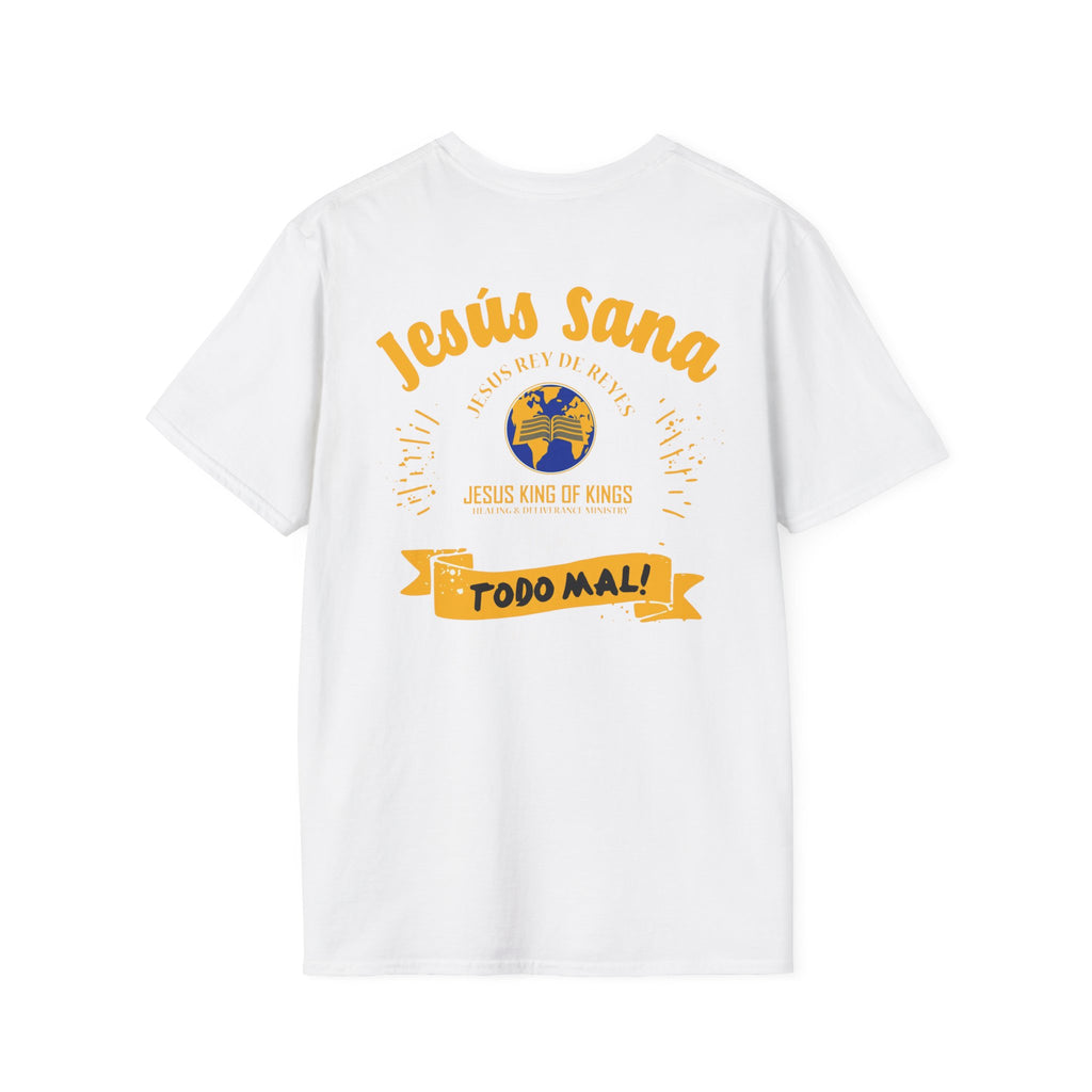 Jesús Sana Todo Mal T-Shirt — Spanish Christian Faith Tee (Jesus King of Kings)