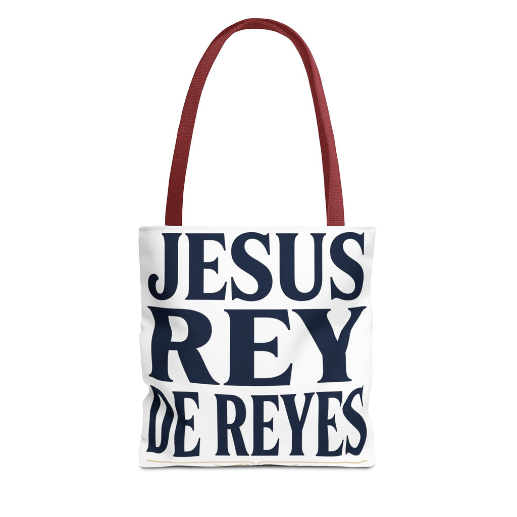 Jesus Rey De Reyes Tote Bag – Inspirational 'Jesus Heals' Christian Canvas Tote