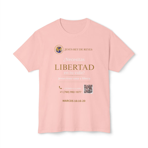Jesus Cristo Sana Y Libera T-Shirt Para Evagenlizar — ¿Necesitas Libertad?/Necesitas Liberación (Spanish Faith Outreach)