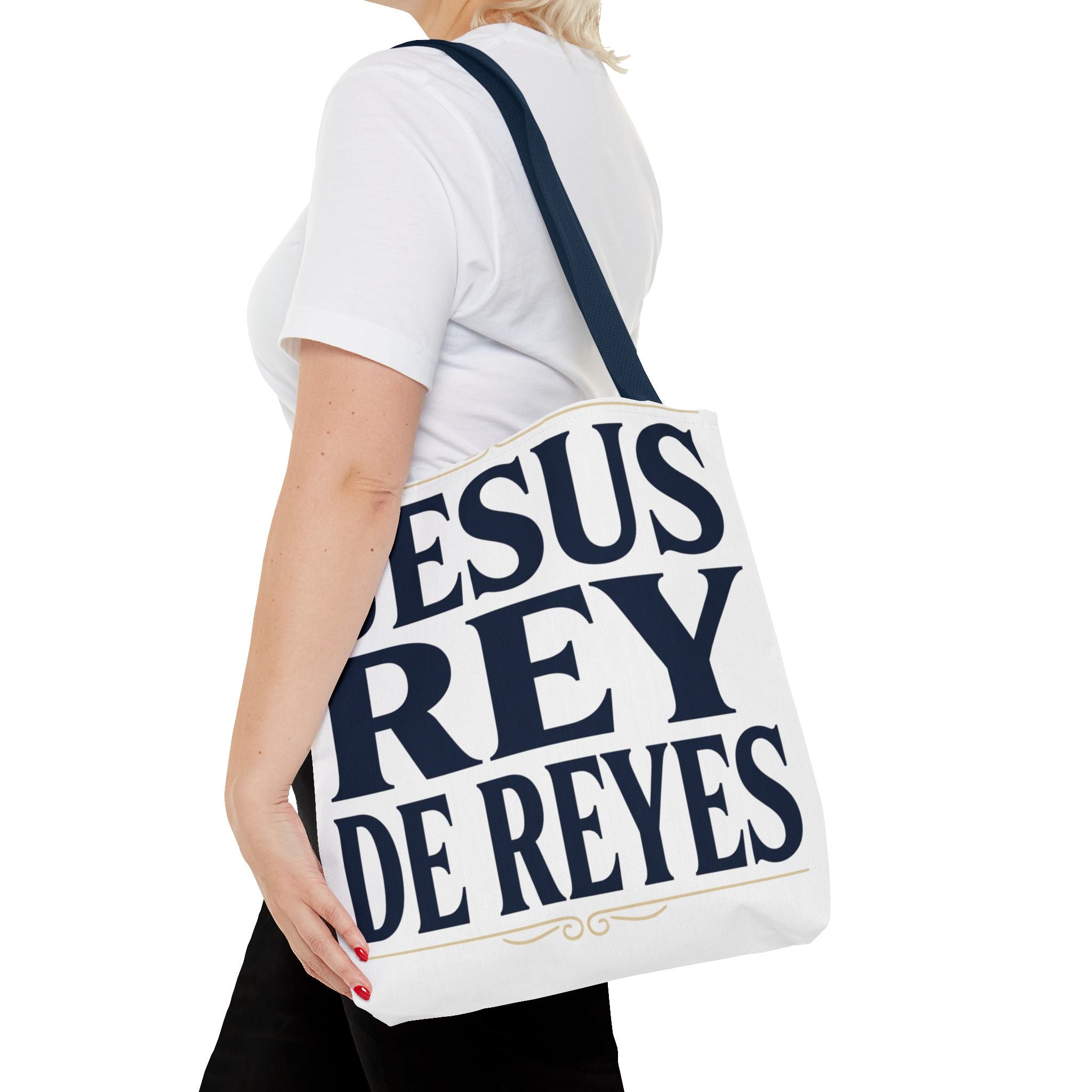 Jesus Rey De Reyes Tote Bag – Inspirational 'Jesus Heals' Christian Canvas Tote