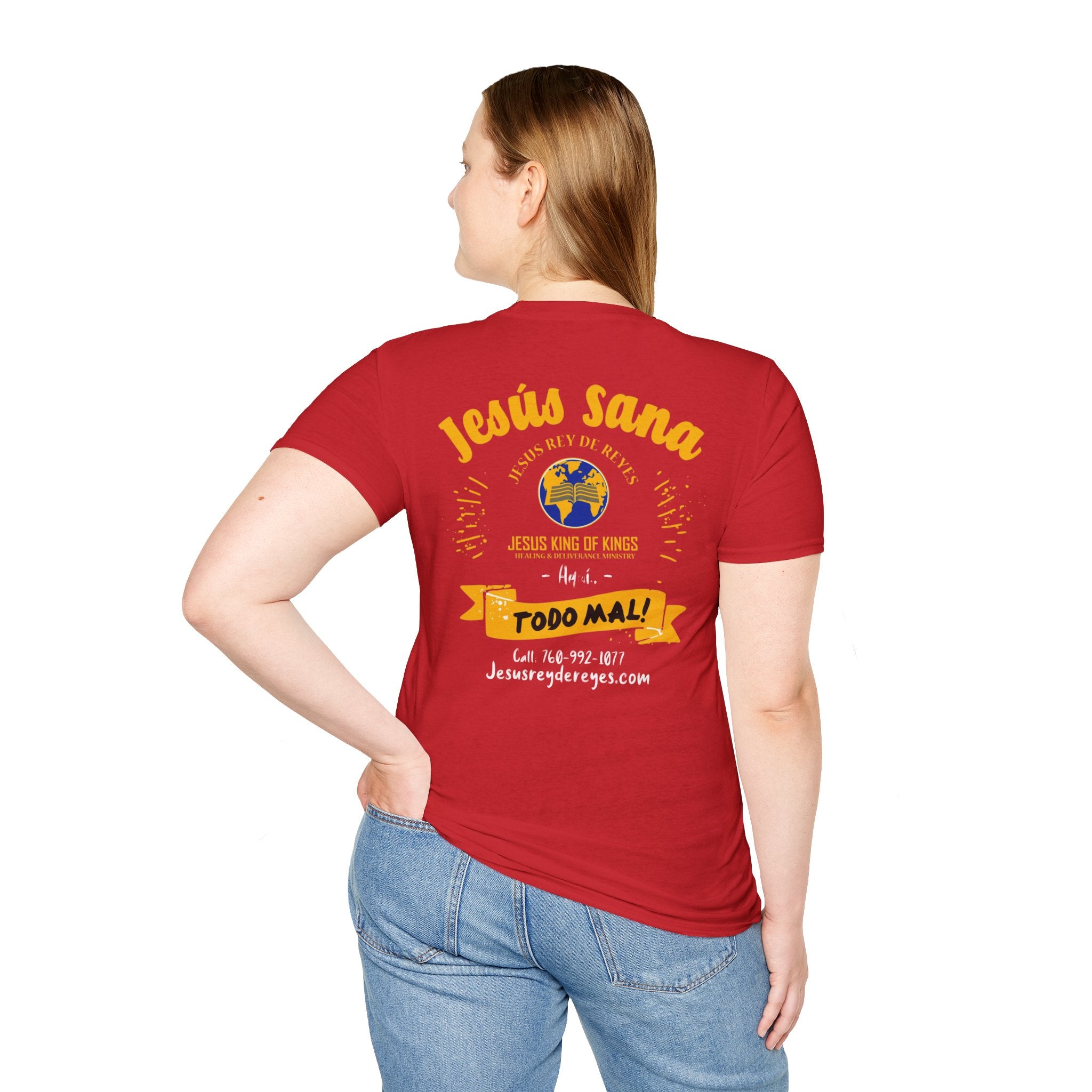 Jesús Sana Todo Mal T-Shirt — Spanish Christian Faith Tee (Jesus King of Kings)