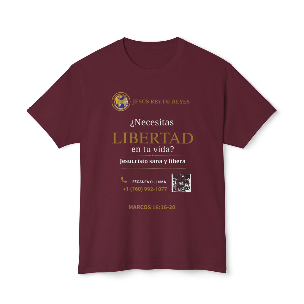 Jesus Cristo Sana Y Libera T-Shirt Para Evagenlizar — ¿Necesitas Libertad?/Necesitas Liberación (Spanish Faith Outreach)