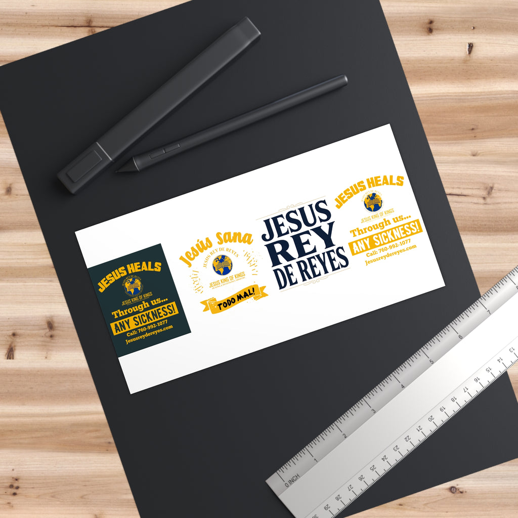 Christian Bumper Stickers - 'Jesus Rey de Reyes' & Healing Faith Designs