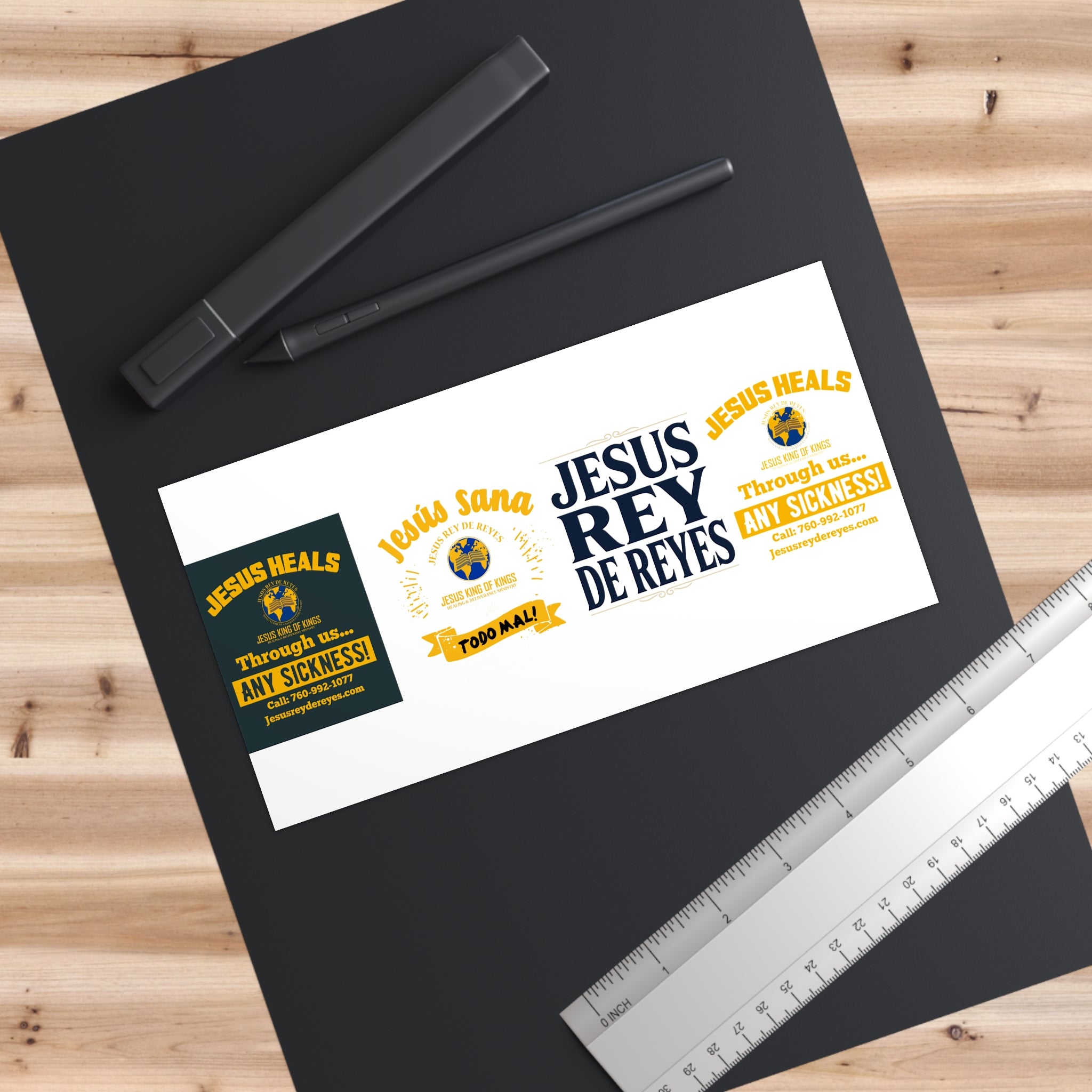 Christian Bumper Stickers - 'Jesus Rey de Reyes' & Healing Faith Designs