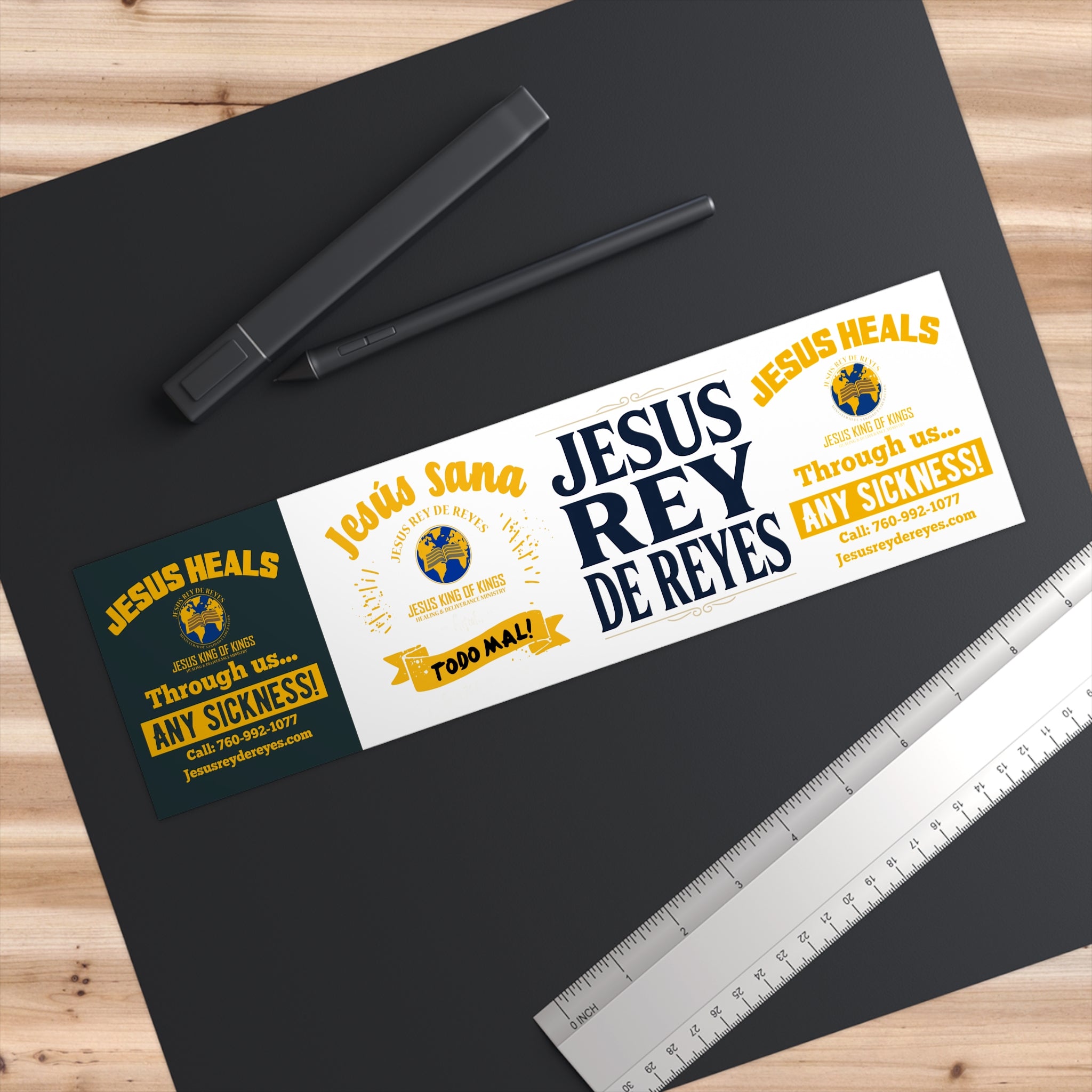 Christian Bumper Stickers - 'Jesus Rey de Reyes' & Healing Faith Designs