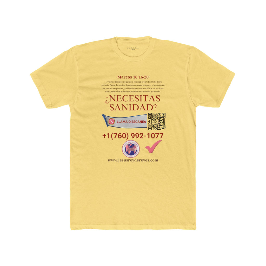 Religious Outreach Tee — "¿Necesitas Sanidad? / Liberación?" Contact Info Shirt