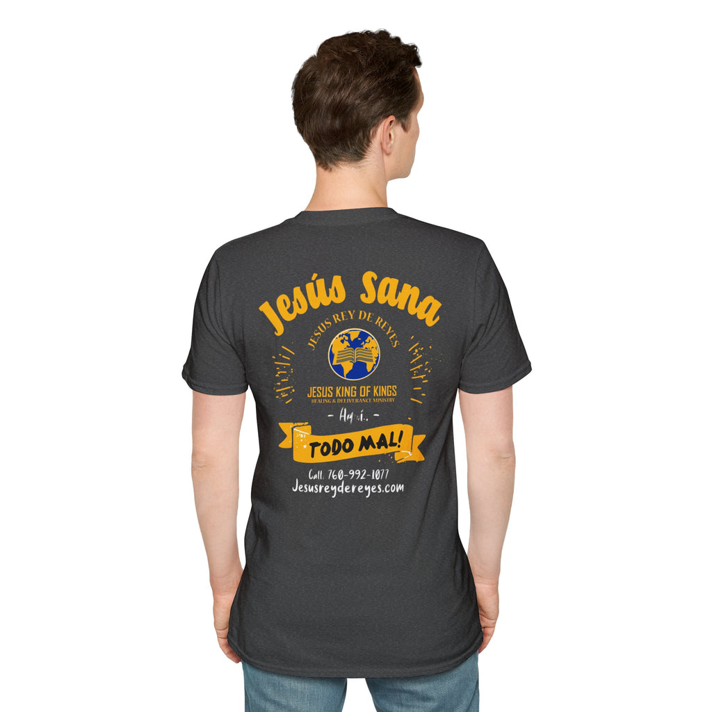 Jesús Sana Todo Mal T-Shirt — Spanish Christian Faith Tee (Jesus King of Kings)