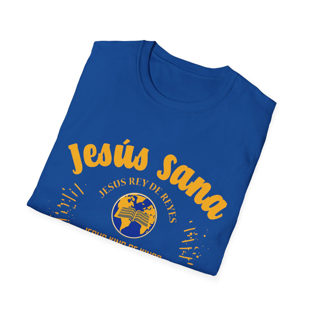 Jesús Sana Todo Mal T-Shirt — Spanish Christian Faith Tee (Jesus King of Kings)