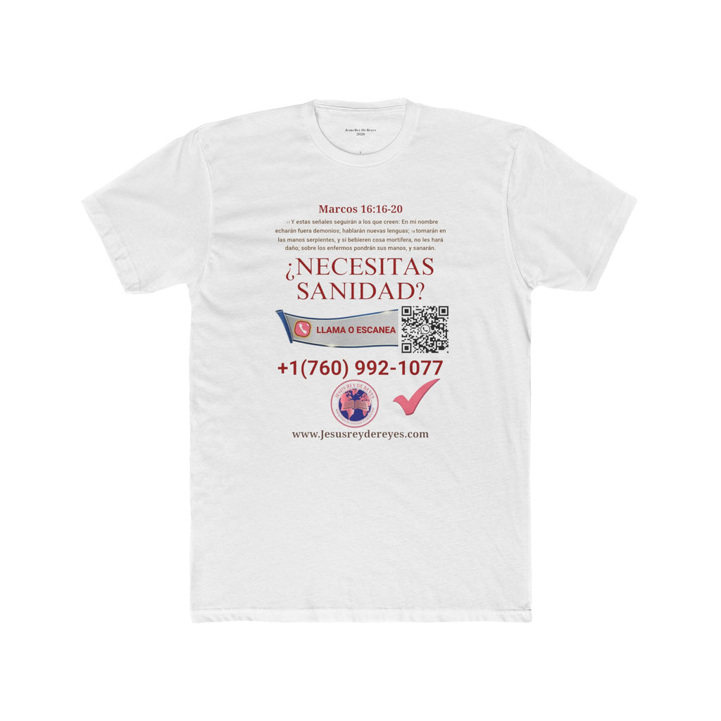 Religious Outreach Tee — "¿Necesitas Sanidad? / Liberación?" Contact Info Shirt