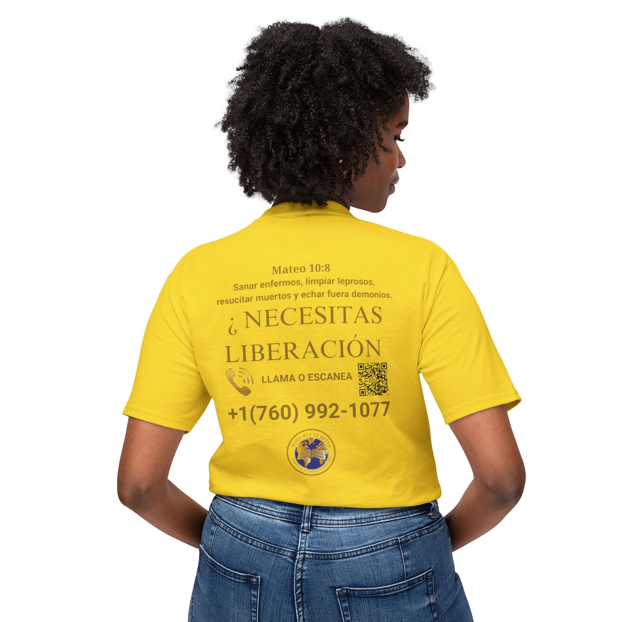 Jesus Cristo Sana Y Libera T-Shirt Para Evagenlizar — ¿Necesitas Libertad?/Necesitas Liberación (Spanish Faith Outreach)