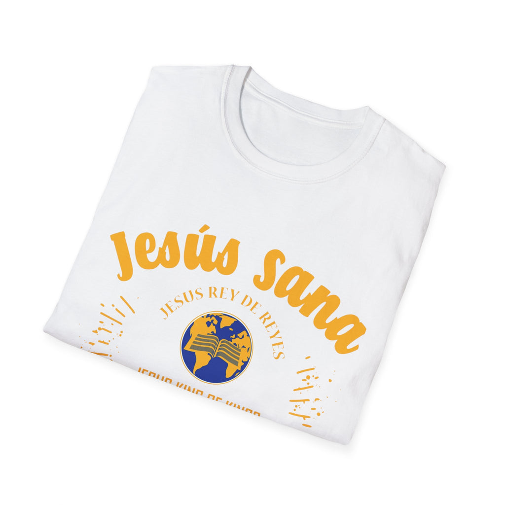 Jesús Sana Todo Mal T-Shirt — Spanish Christian Faith Tee (Jesus King of Kings)