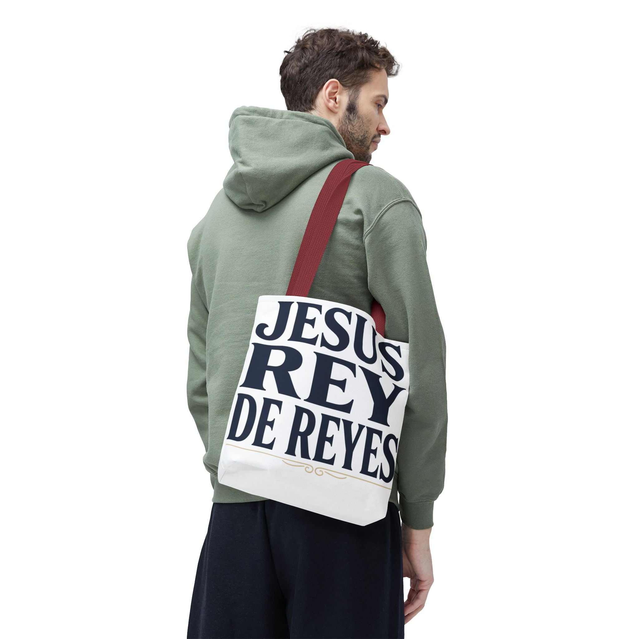 Jesus Rey De Reyes Tote Bag – Inspirational 'Jesus Heals' Christian Canvas Tote