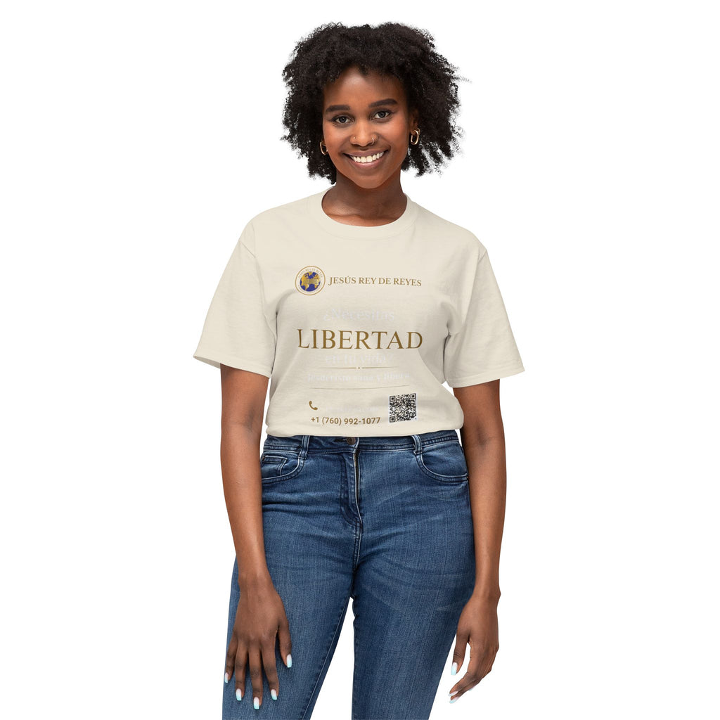 Jesus Cristo Sana Y Libera T-Shirt Para Evagenlizar — ¿Necesitas Libertad?/Necesitas Liberación (Spanish Faith Outreach)