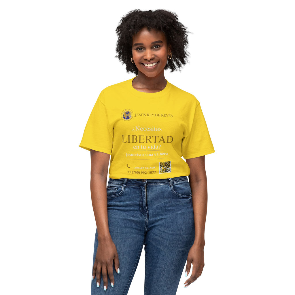 Jesus Cristo Sana Y Libera T-Shirt Para Evagenlizar — ¿Necesitas Libertad?/Necesitas Liberación (Spanish Faith Outreach)