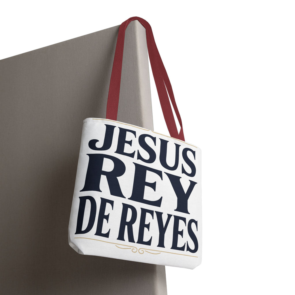 Jesus Rey De Reyes Tote Bag – Inspirational 'Jesus Heals' Christian Canvas Tote