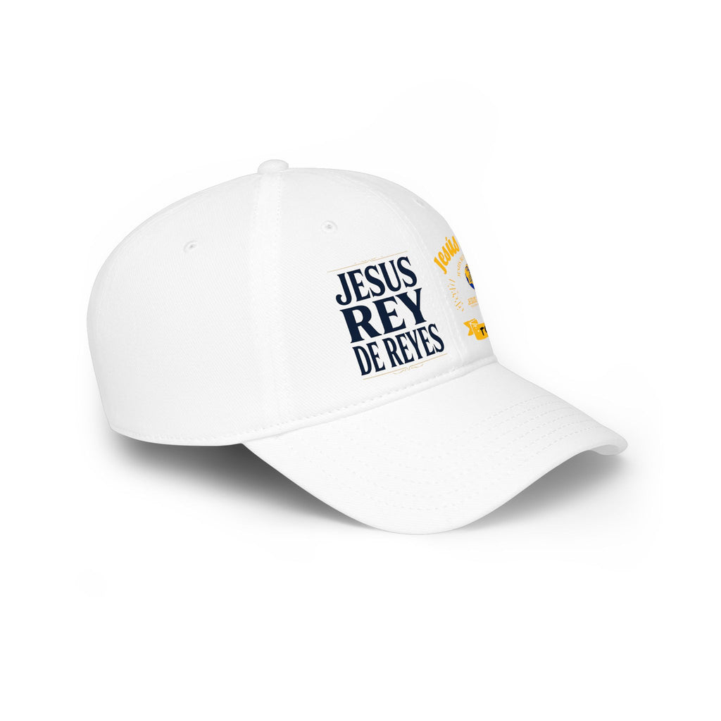 Religious Baseball Cap — “Jesús Rey de Reyes” Red Low Profile Hat