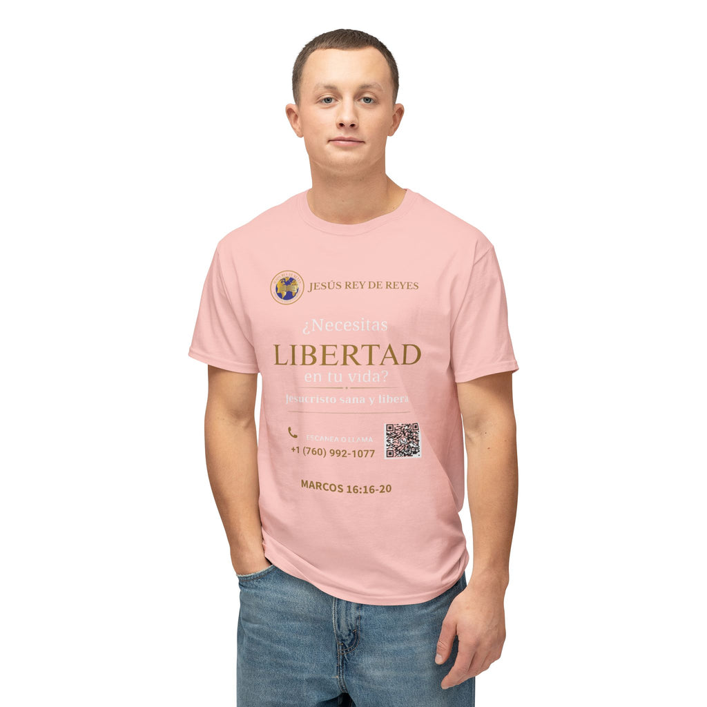 Jesus Cristo Sana Y Libera T-Shirt Para Evagenlizar — ¿Necesitas Libertad?/Necesitas Liberación (Spanish Faith Outreach)