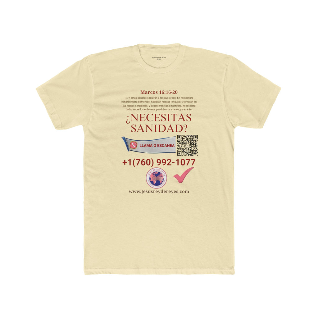 Religious Outreach Tee — "¿Necesitas Sanidad? / Liberación?" Contact Info Shirt