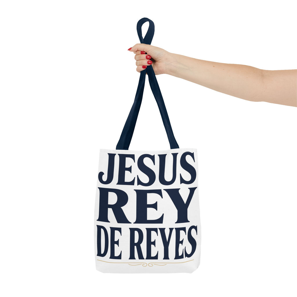 Jesus Rey De Reyes Tote Bag – Inspirational 'Jesus Heals' Christian Canvas Tote