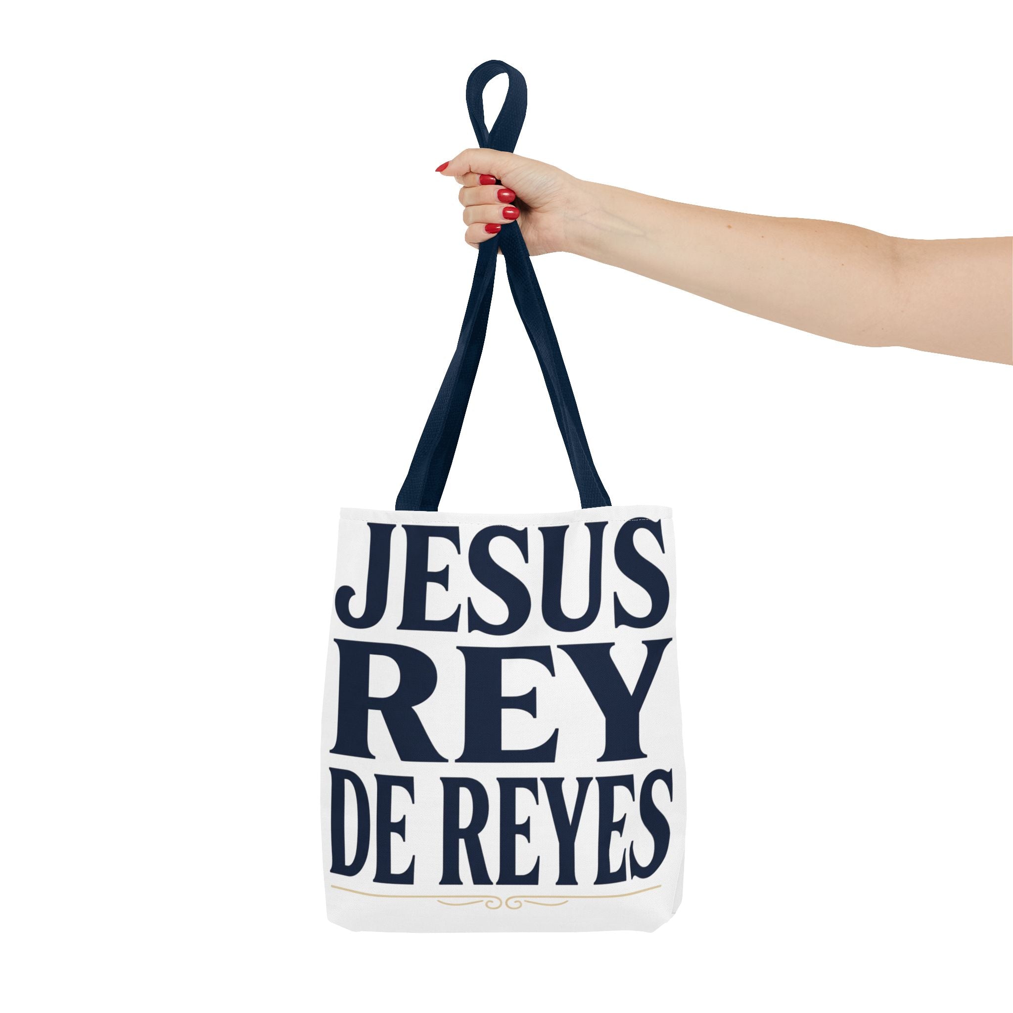 Jesus Rey De Reyes Tote Bag – Inspirational 'Jesus Heals' Christian Canvas Tote