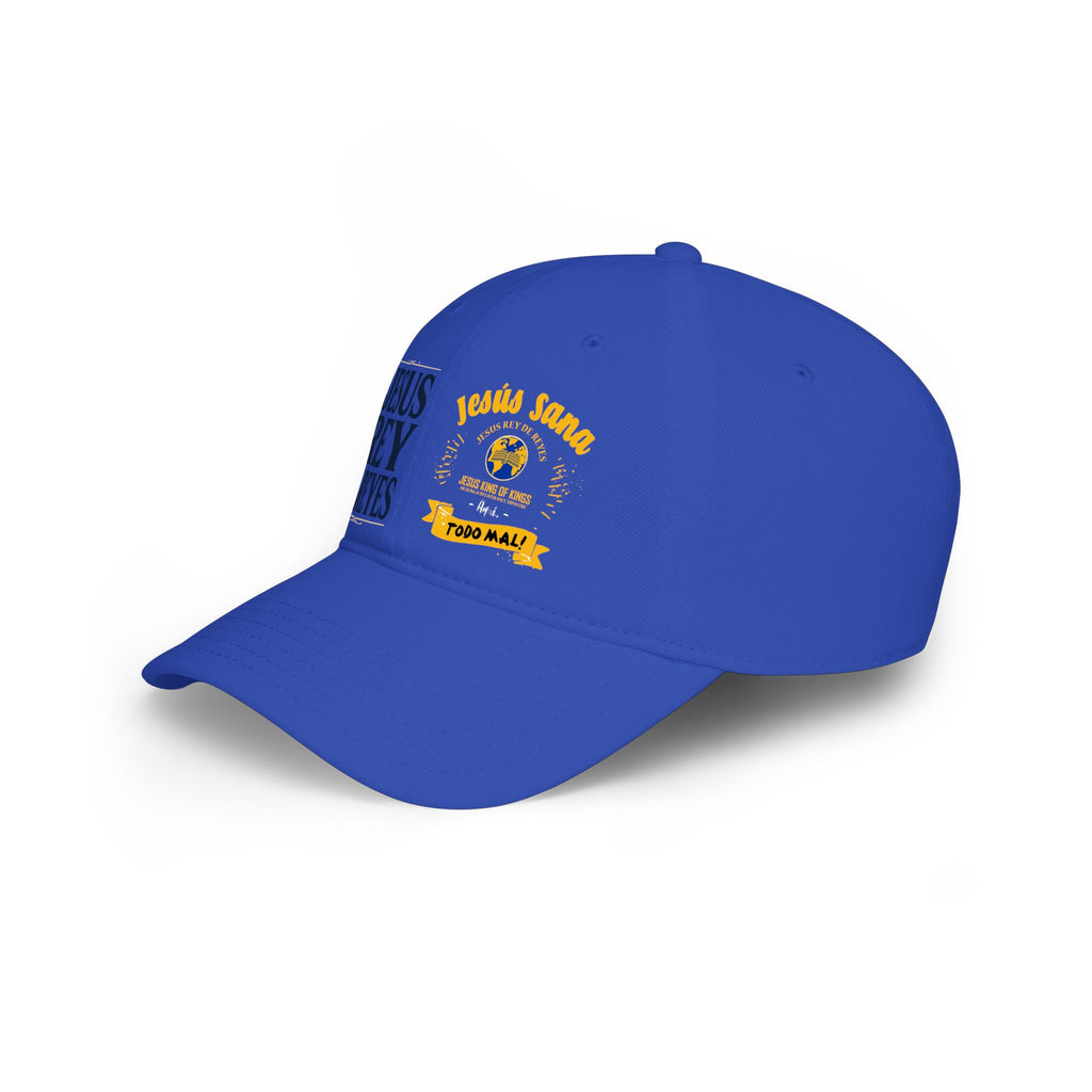 Religious Baseball Cap — “Jesús Rey de Reyes” Red Low Profile Hat