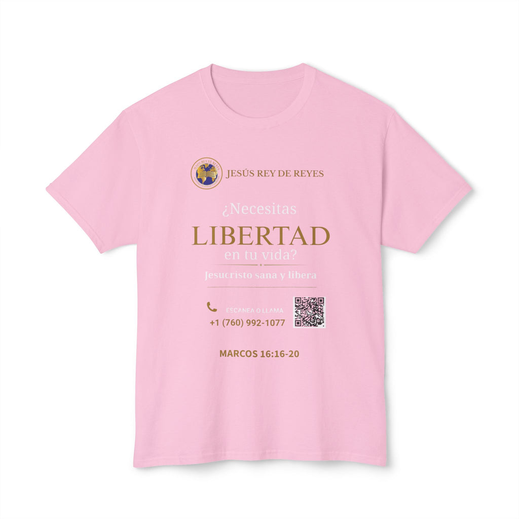 Jesus Cristo Sana Y Libera T-Shirt Para Evagenlizar — ¿Necesitas Libertad?/Necesitas Liberación (Spanish Faith Outreach)