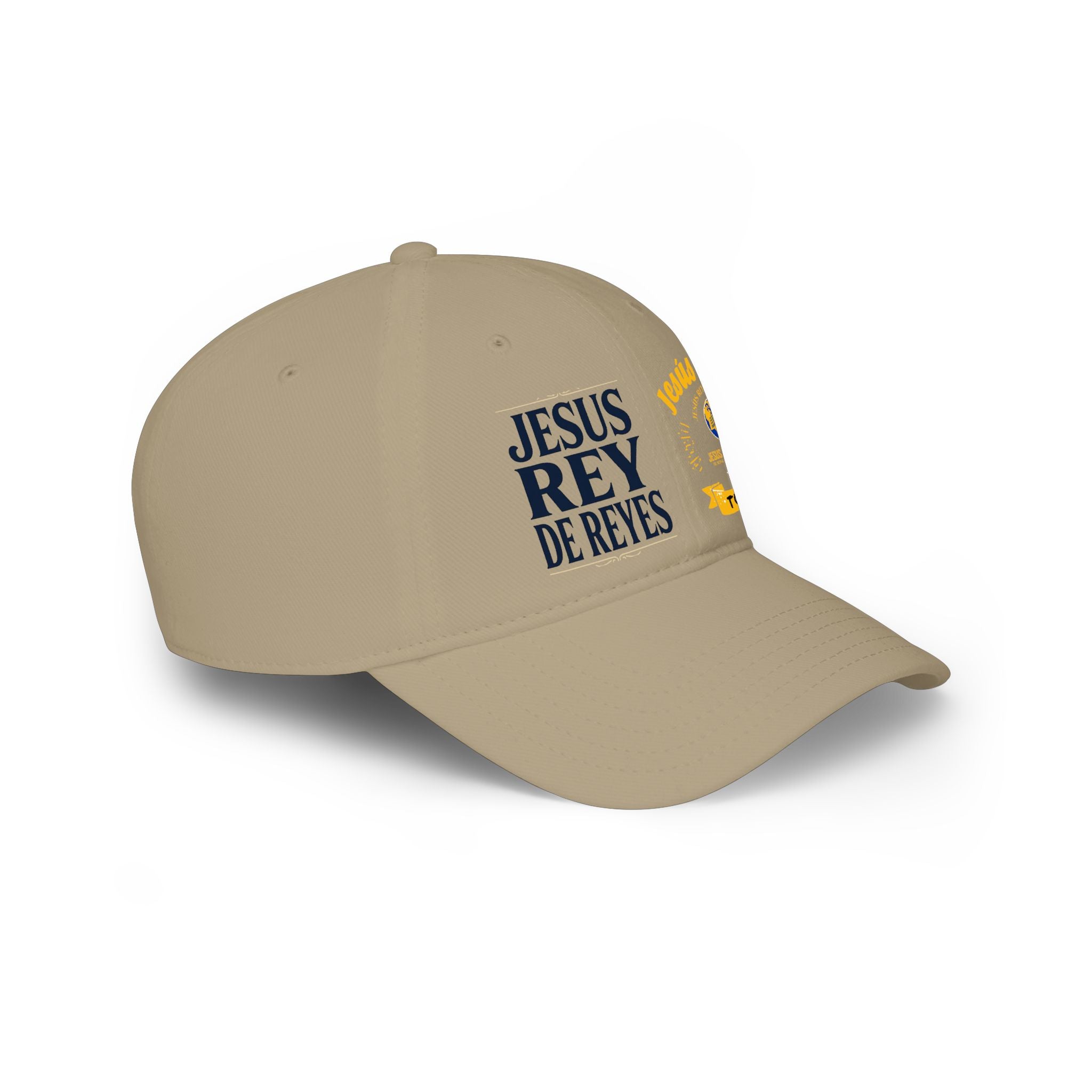 Religious Baseball Cap — “Jesús Rey de Reyes” Red Low Profile Hat