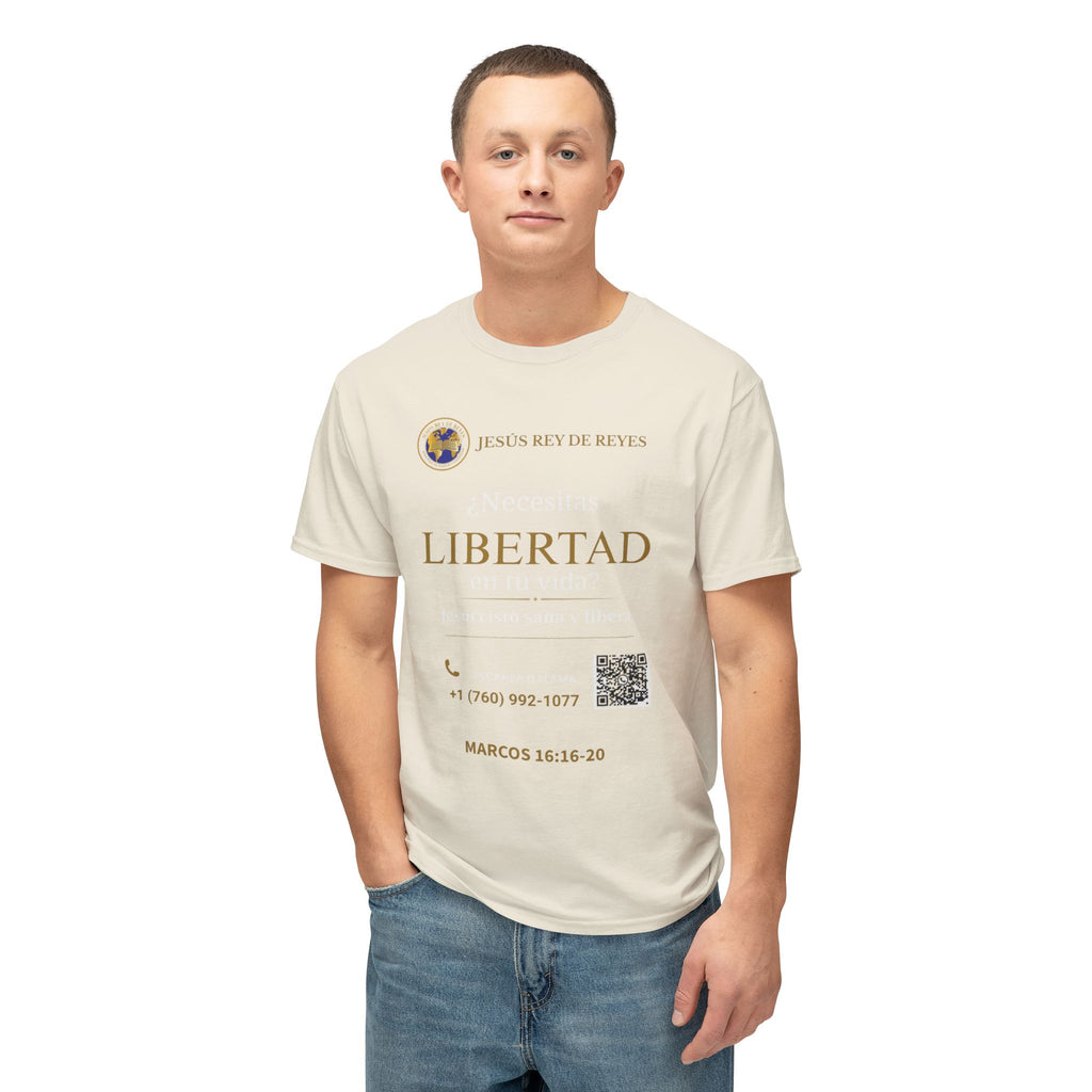 Jesus Cristo Sana Y Libera T-Shirt Para Evagenlizar — ¿Necesitas Libertad?/Necesitas Liberación (Spanish Faith Outreach)
