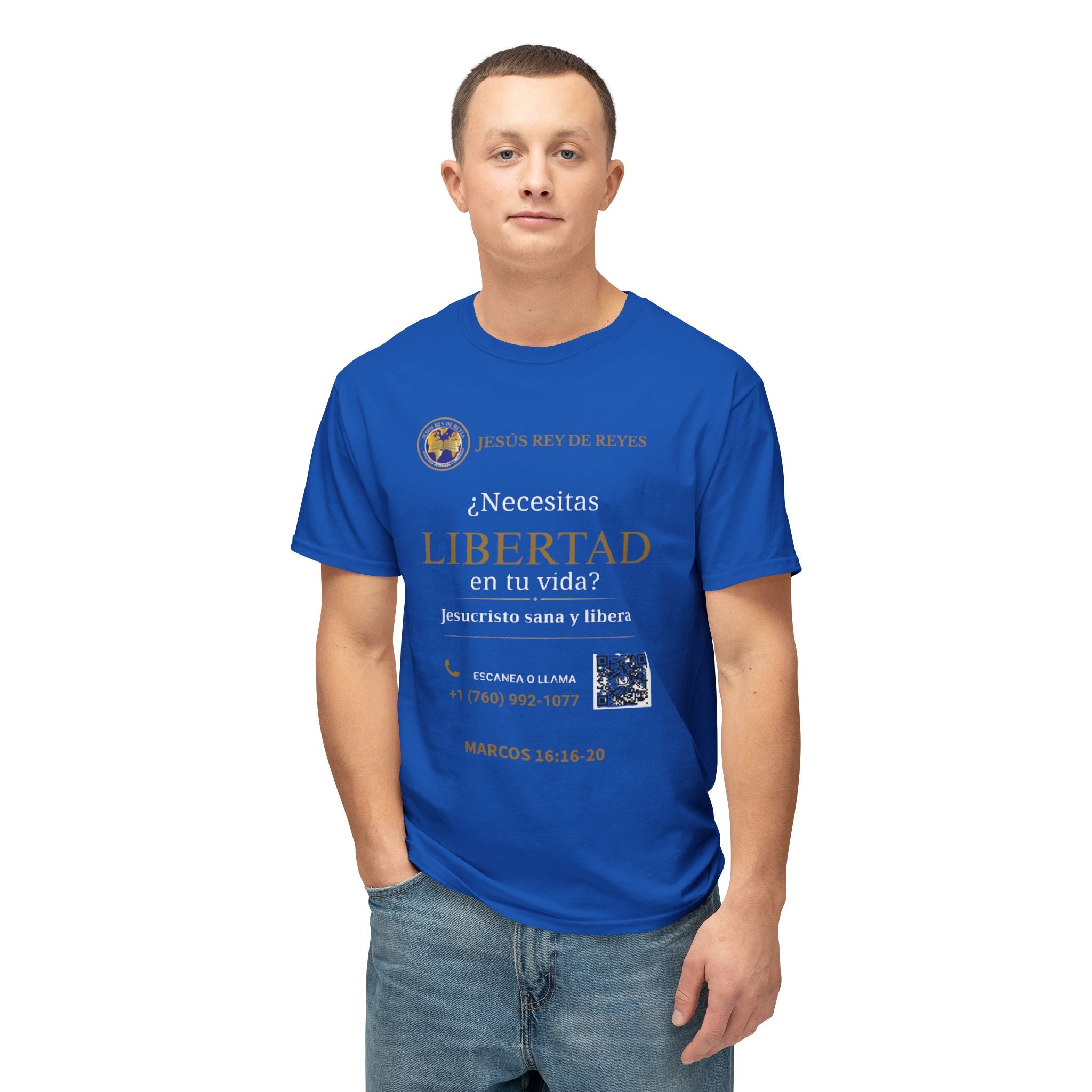 Jesus Cristo Sana Y Libera T-Shirt Para Evagenlizar — ¿Necesitas Libertad?/Necesitas Liberación (Spanish Faith Outreach)