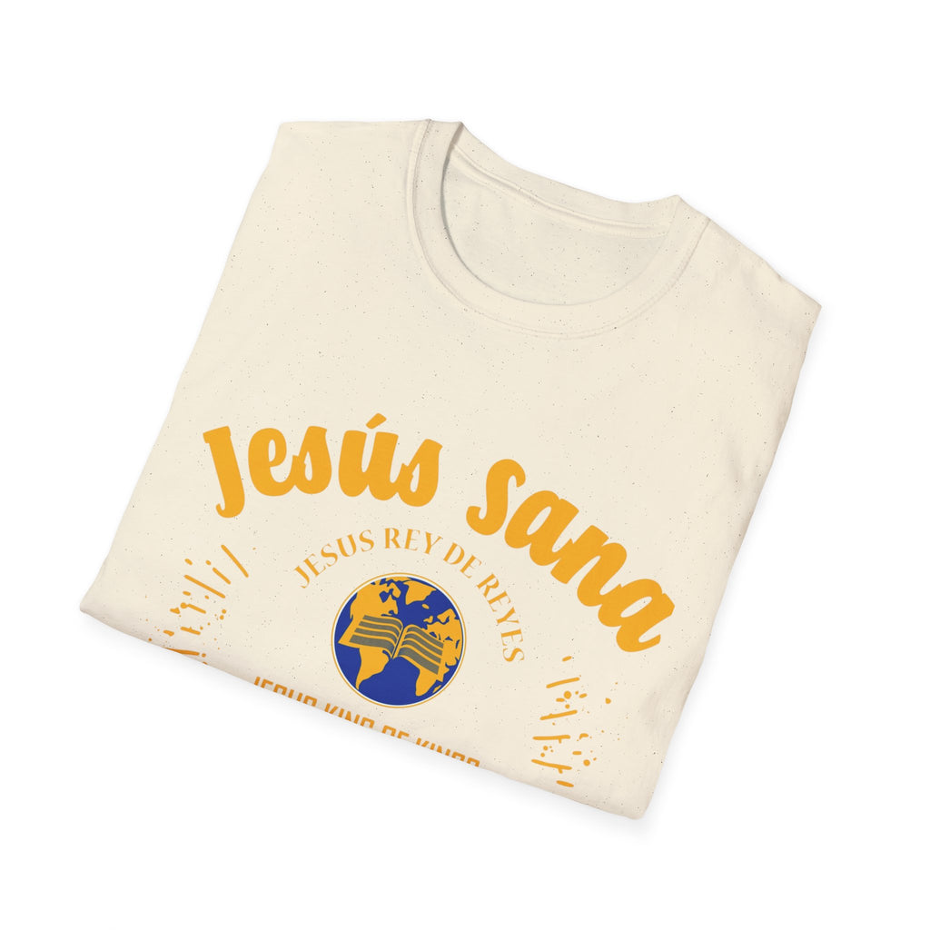 Jesús Sana Todo Mal T-Shirt — Spanish Christian Faith Tee (Jesus King of Kings)