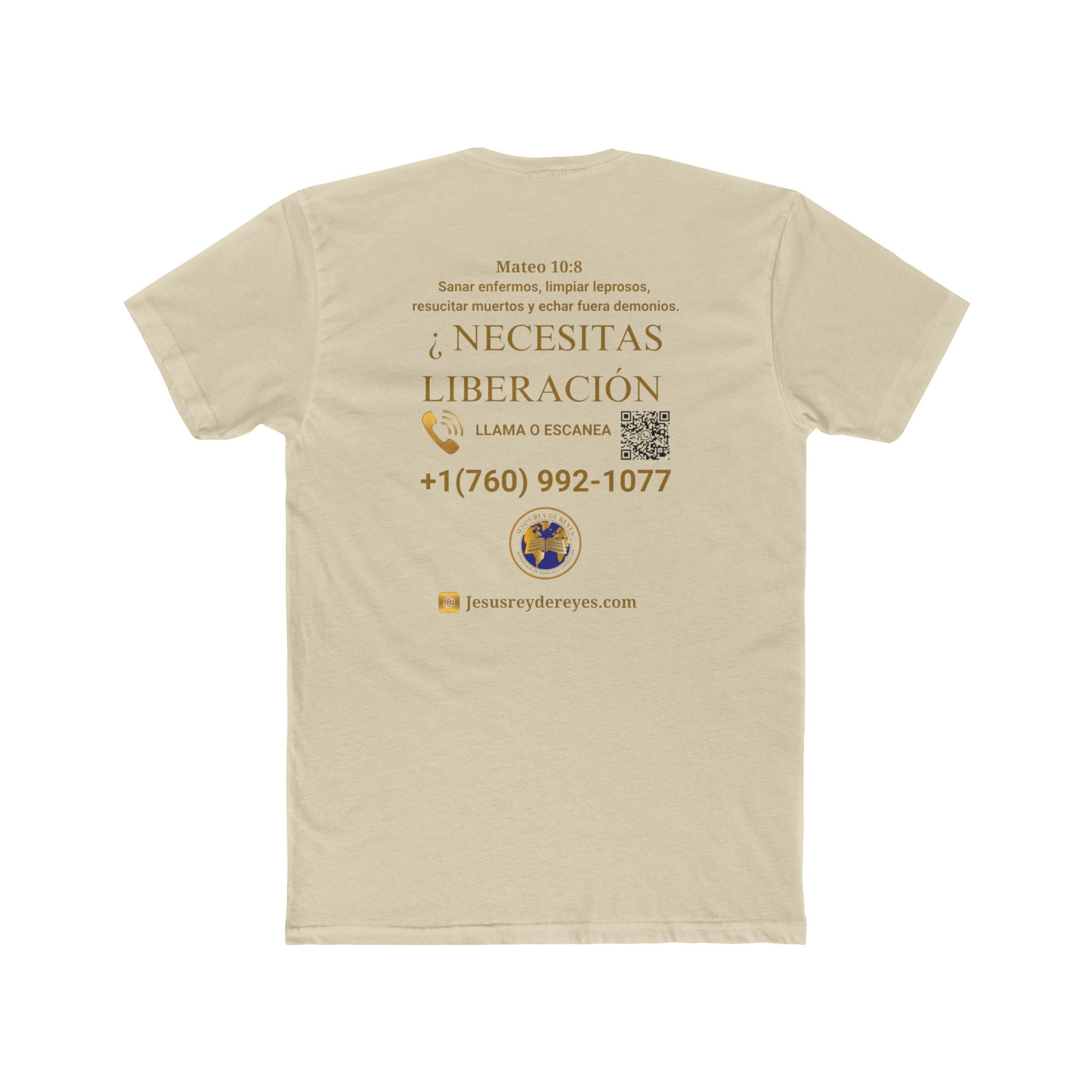 Religious Outreach Tee — "¿Necesitas Sanidad? / Liberación?" Contact Info Shirt