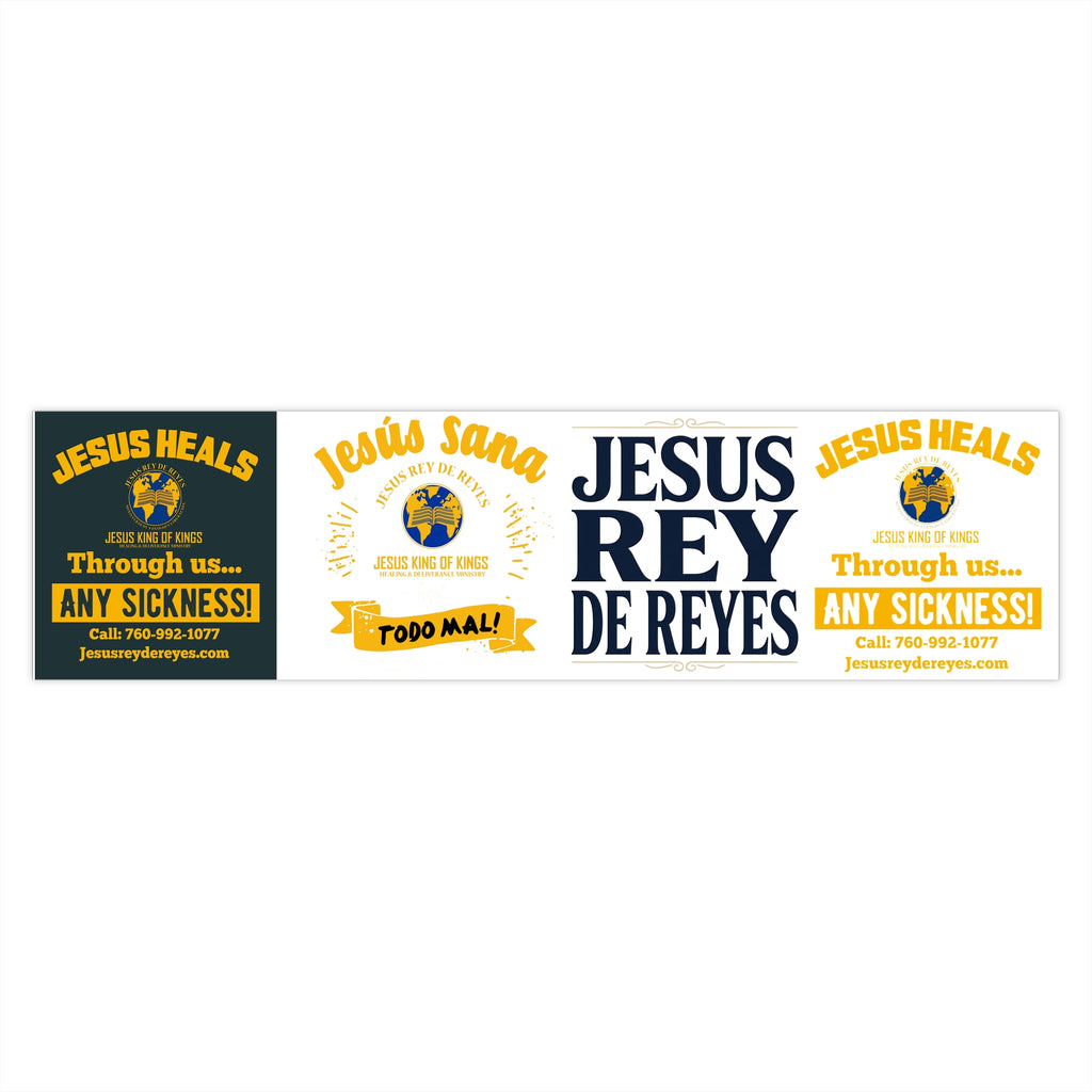 Christian Bumper Stickers - 'Jesus Rey de Reyes' & Healing Faith Designs