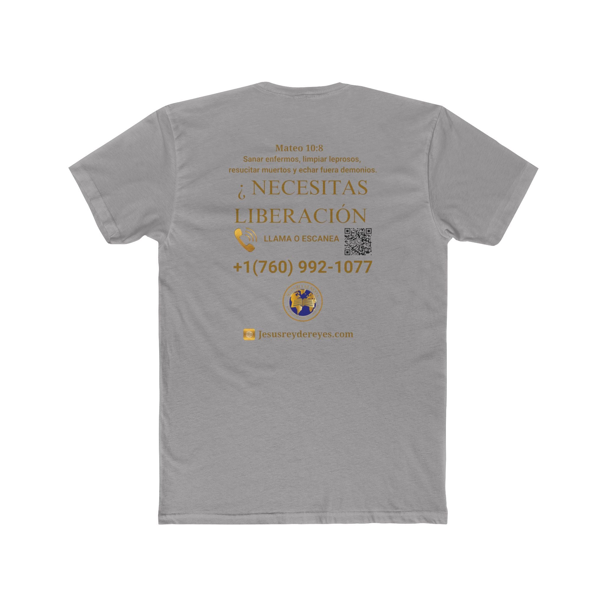 Religious Outreach Tee — "¿Necesitas Sanidad? / Liberación?" Contact Info Shirt