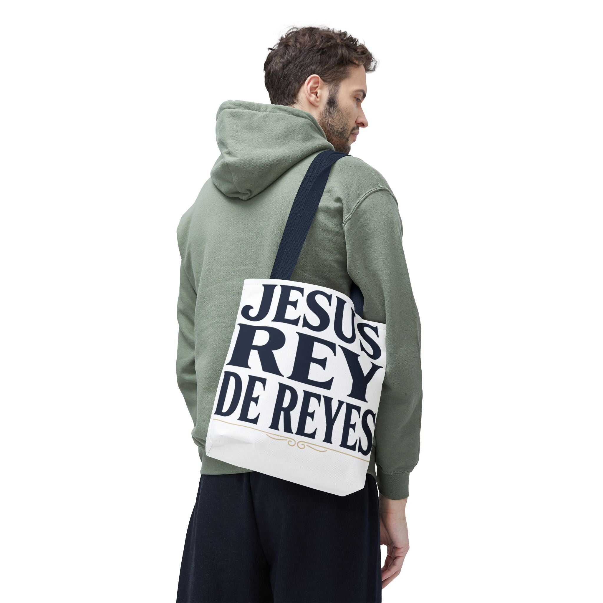 Jesus Rey De Reyes Tote Bag – Inspirational 'Jesus Heals' Christian Canvas Tote