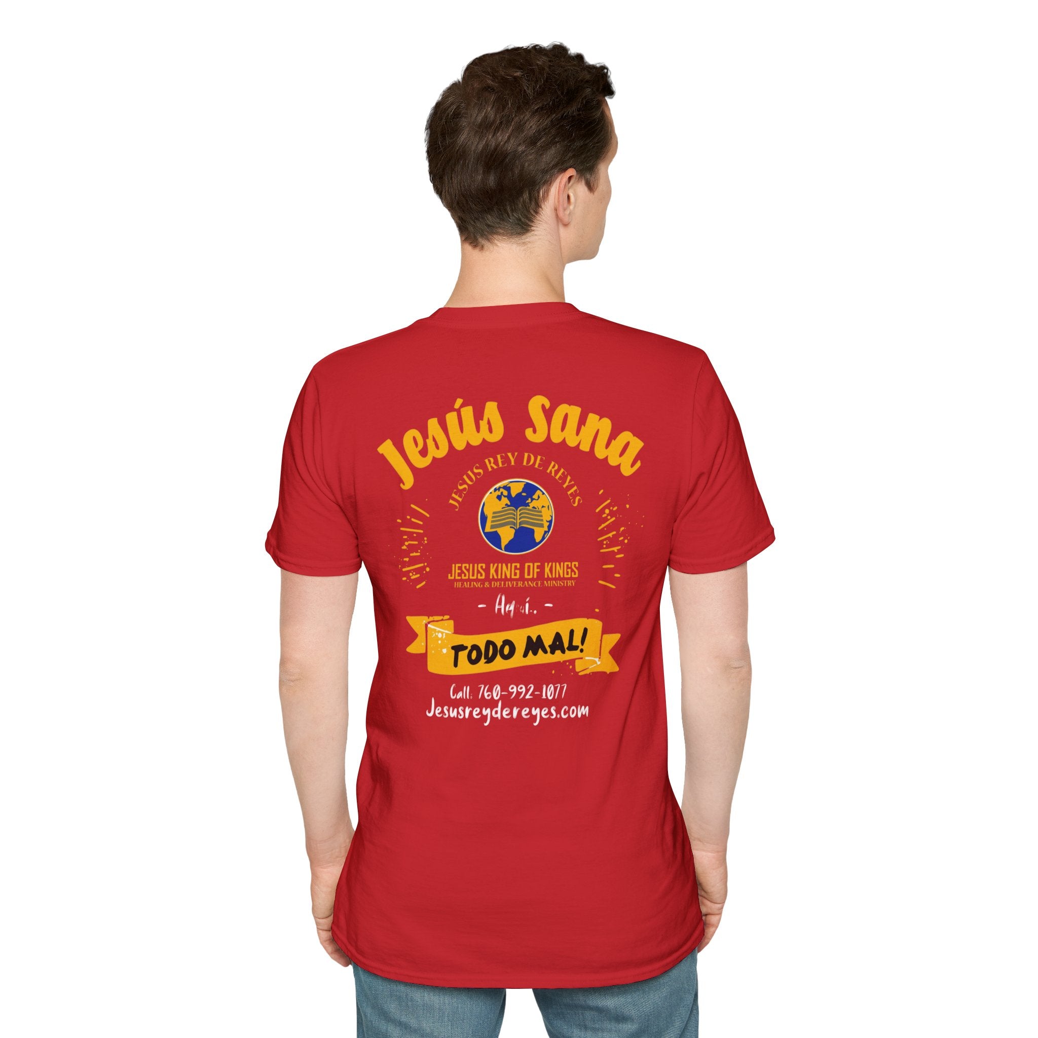 Jesús Sana Todo Mal T-Shirt — Spanish Christian Faith Tee (Jesus King of Kings)