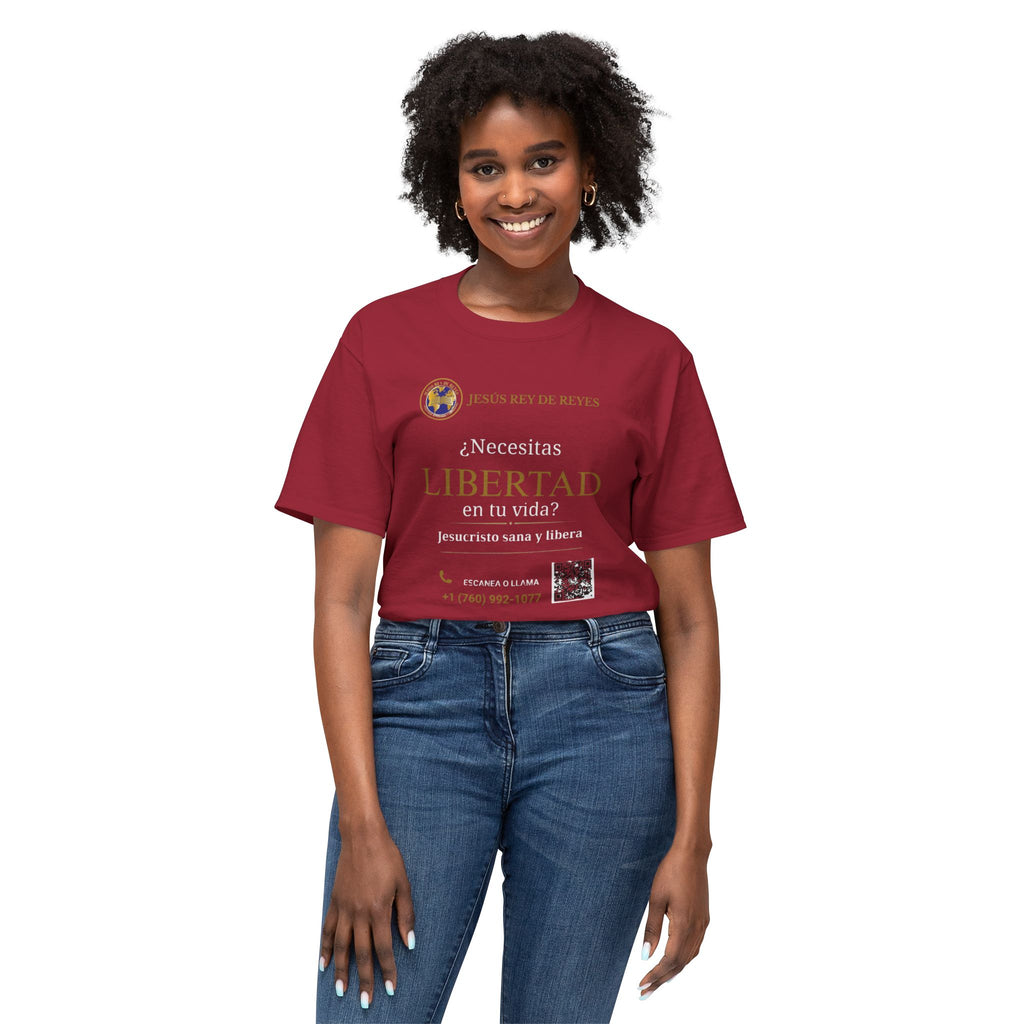 Jesus Cristo Sana Y Libera T-Shirt Para Evagenlizar — ¿Necesitas Libertad?/Necesitas Liberación (Spanish Faith Outreach)