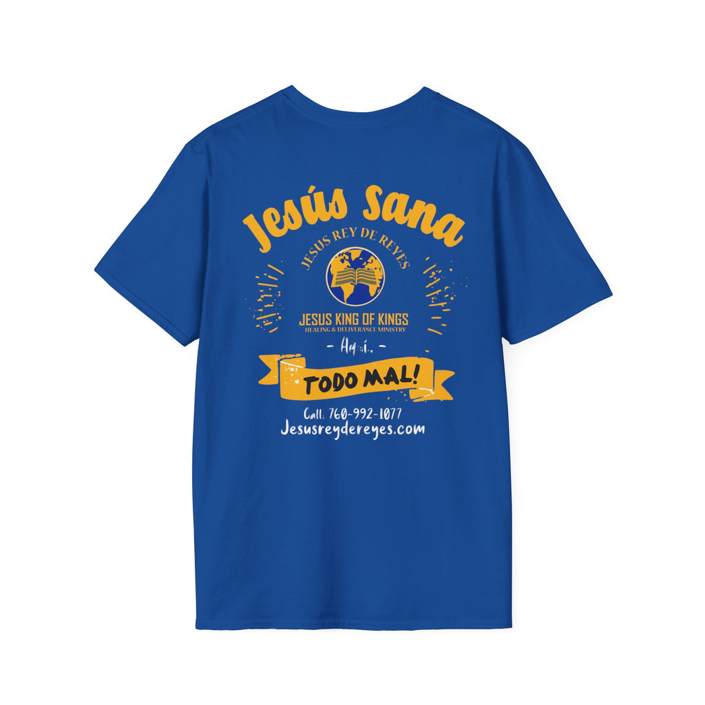 Jesús Sana Todo Mal T-Shirt — Spanish Christian Faith Tee (Jesus King of Kings)