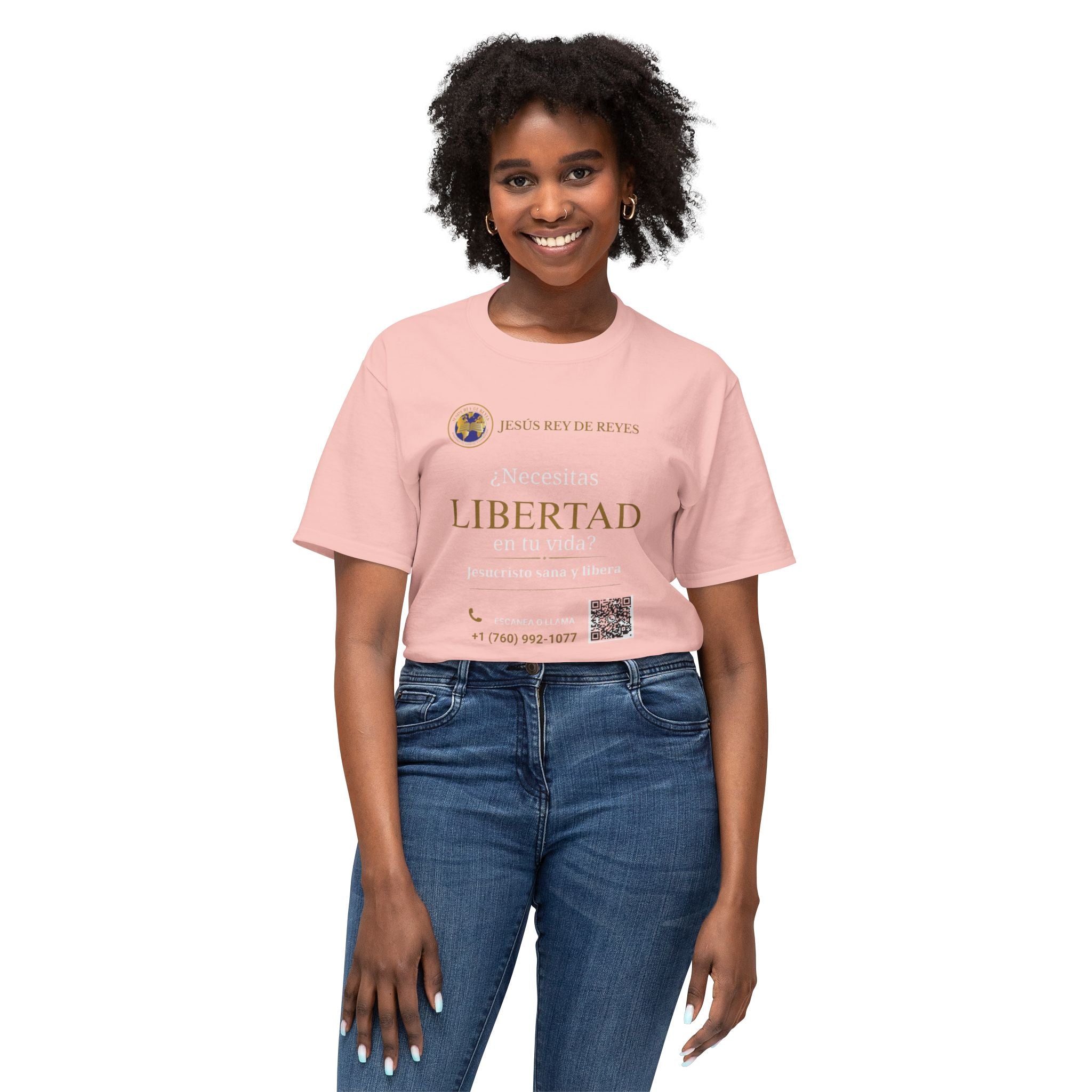 Jesus Cristo Sana Y Libera T-Shirt Para Evagenlizar — ¿Necesitas Libertad?/Necesitas Liberación (Spanish Faith Outreach)