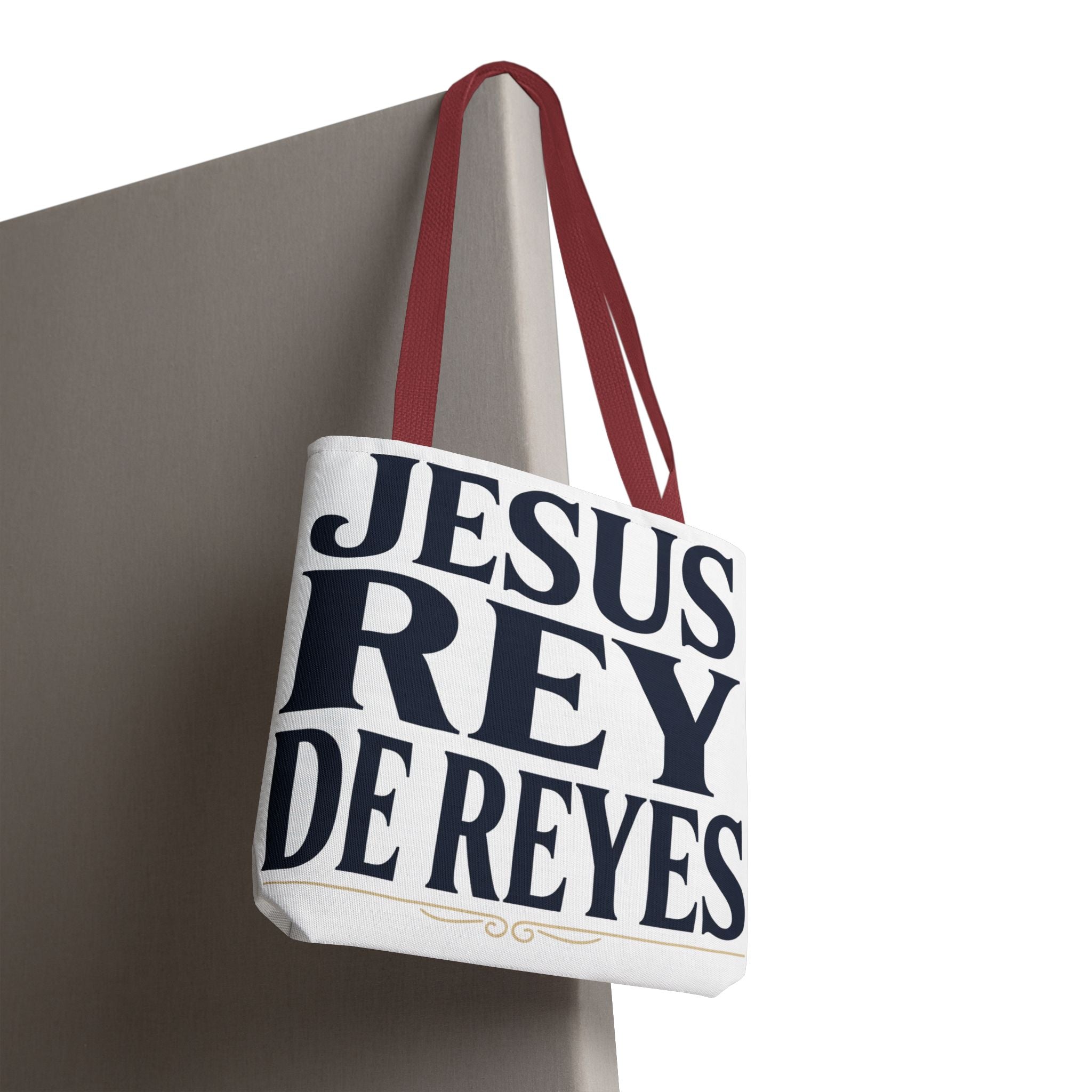 Jesus Rey De Reyes Tote Bag – Inspirational 'Jesus Heals' Christian Canvas Tote