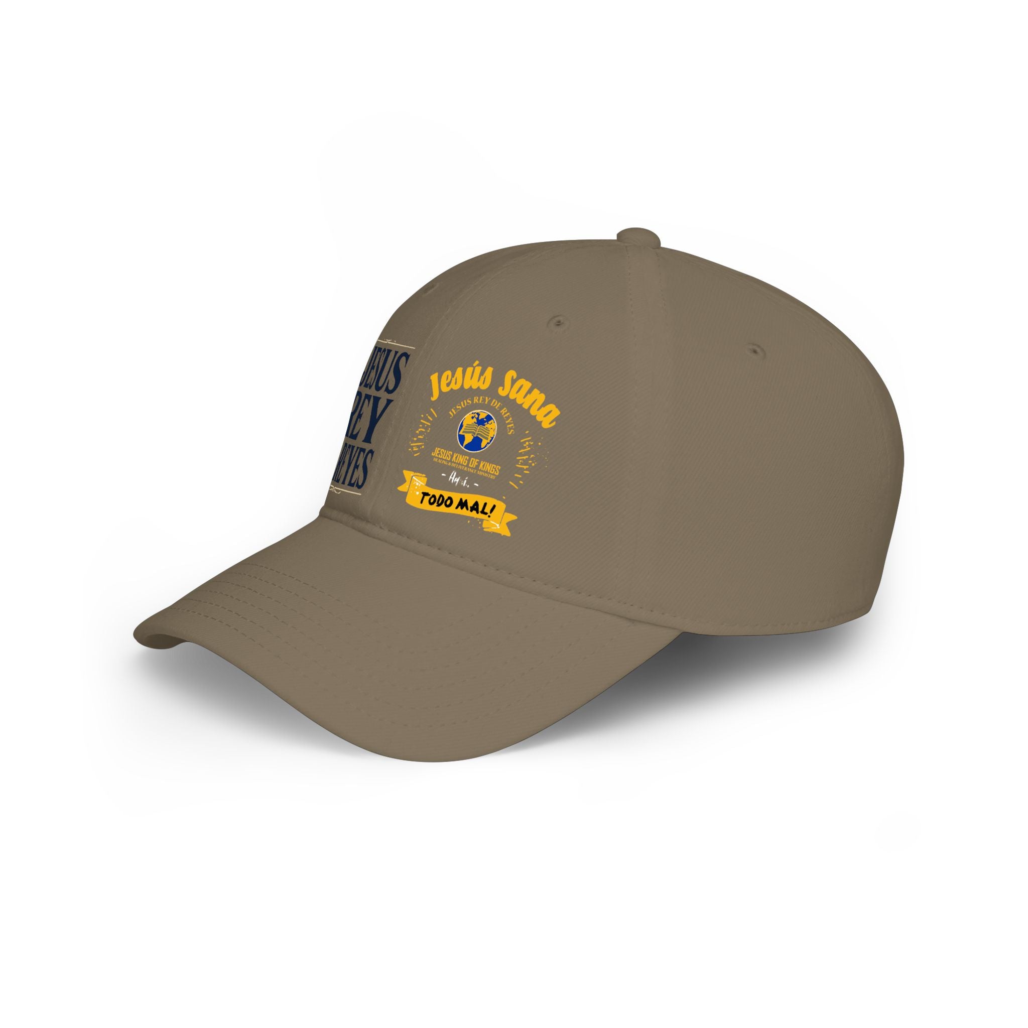 Religious Baseball Cap — “Jesús Rey de Reyes” Red Low Profile Hat