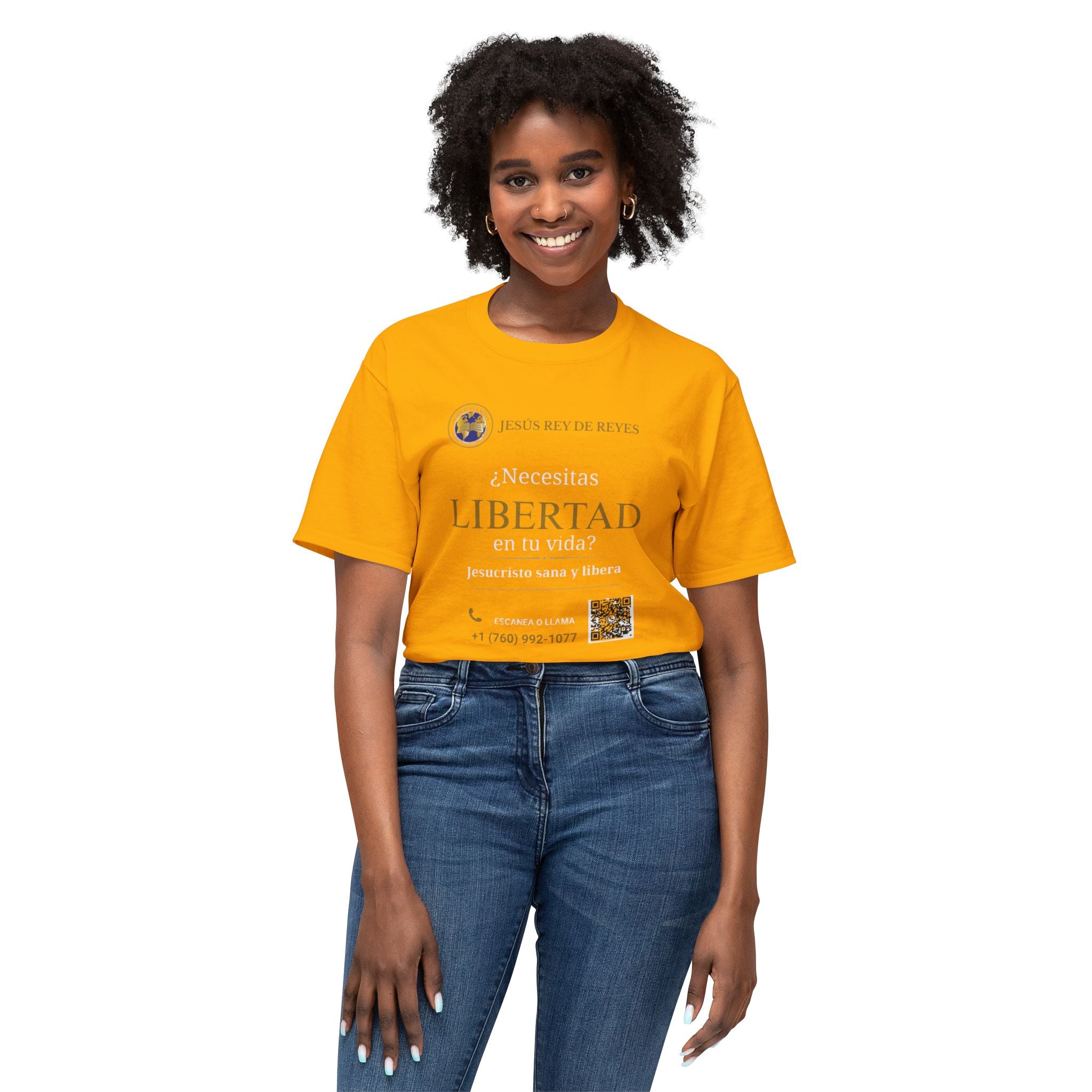 Jesus Cristo Sana Y Libera T-Shirt Para Evagenlizar — ¿Necesitas Libertad?/Necesitas Liberación (Spanish Faith Outreach)