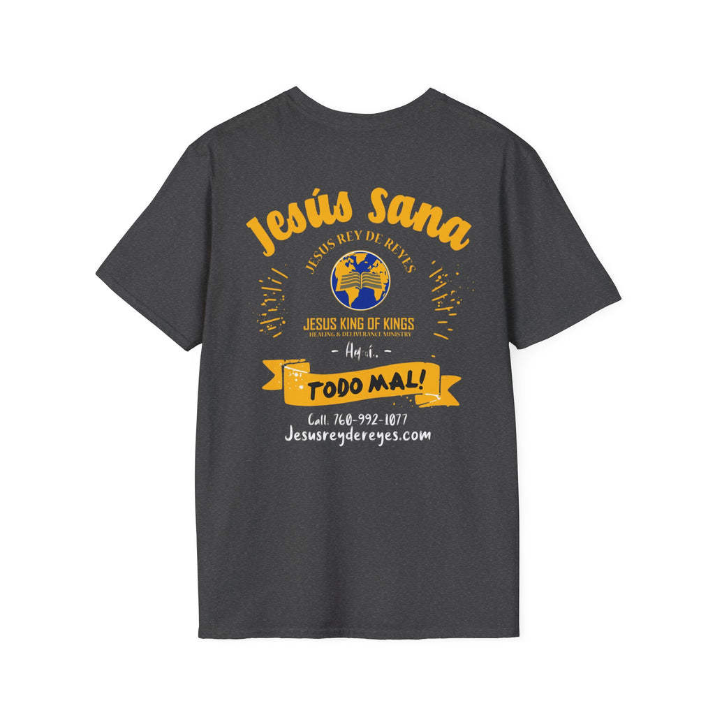 Jesús Sana Todo Mal T-Shirt — Spanish Christian Faith Tee (Jesus King of Kings)