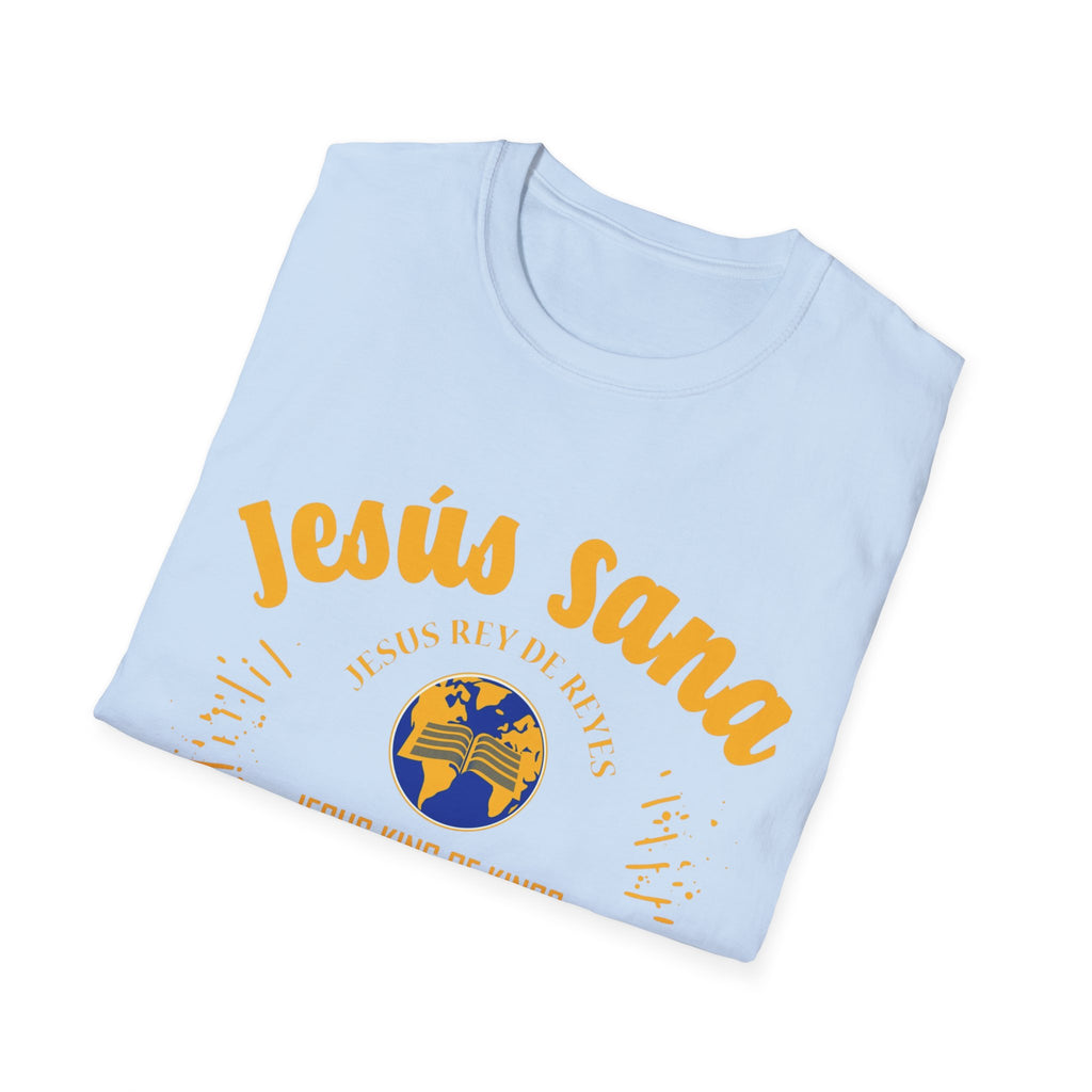 Jesús Sana Todo Mal T-Shirt — Spanish Christian Faith Tee (Jesus King of Kings)
