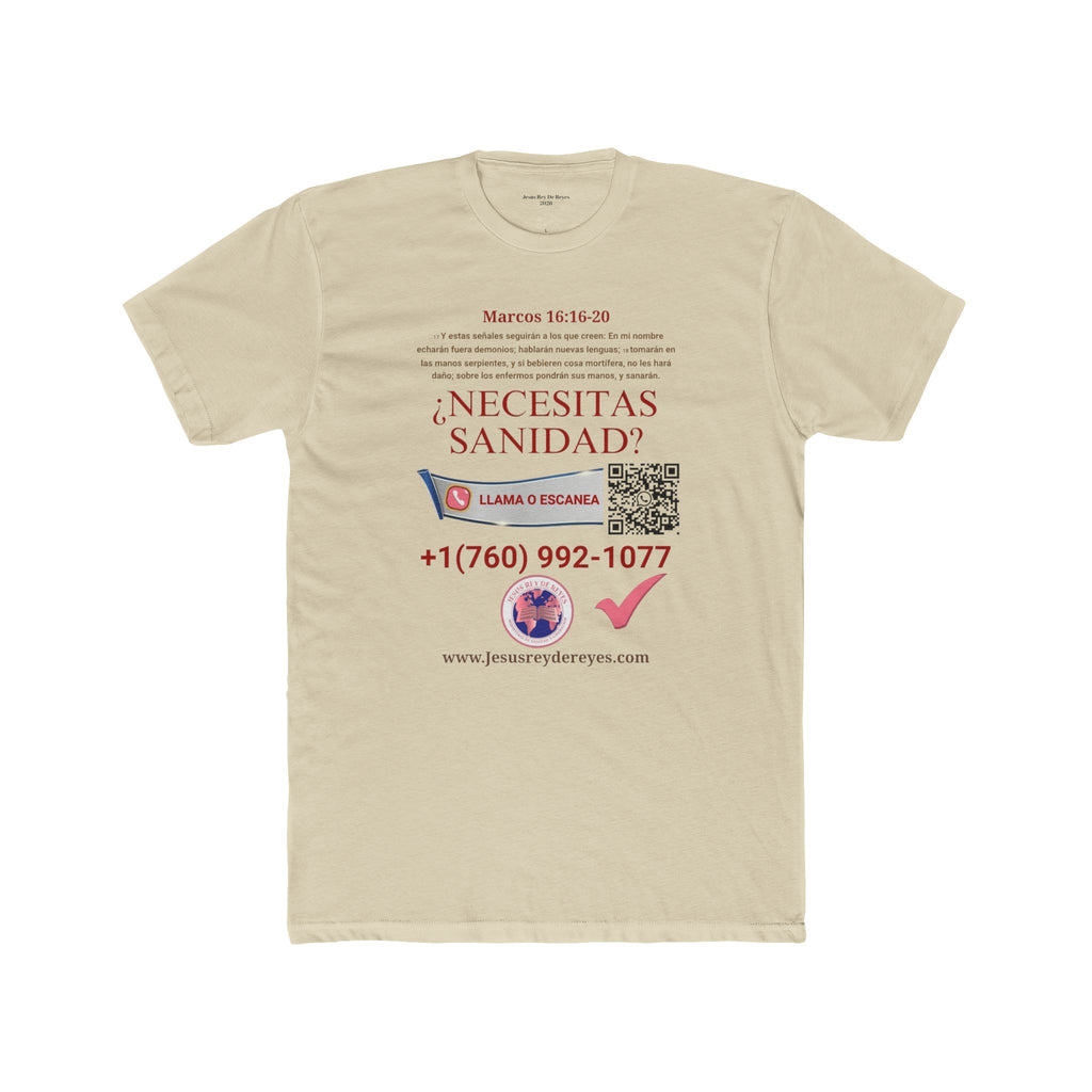 Religious Outreach Tee — "¿Necesitas Sanidad? / Liberación?" Contact Info Shirt