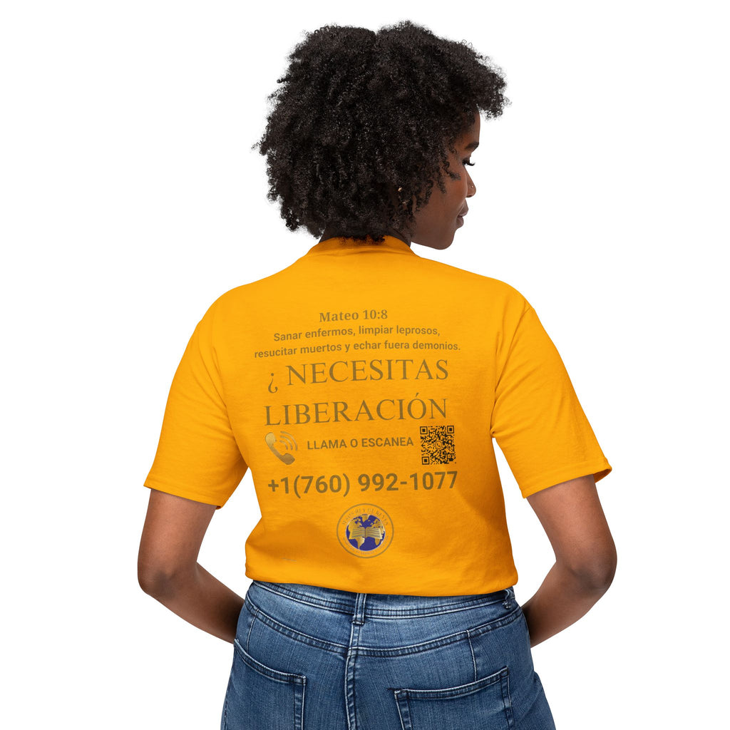 Jesus Cristo Sana Y Libera T-Shirt Para Evagenlizar — ¿Necesitas Libertad?/Necesitas Liberación (Spanish Faith Outreach)