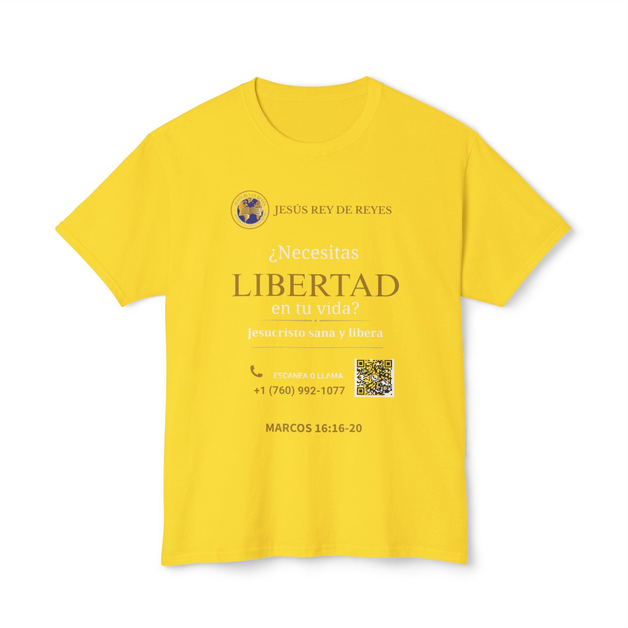 Jesus Cristo Sana Y Libera T-Shirt Para Evagenlizar — ¿Necesitas Libertad?/Necesitas Liberación (Spanish Faith Outreach)