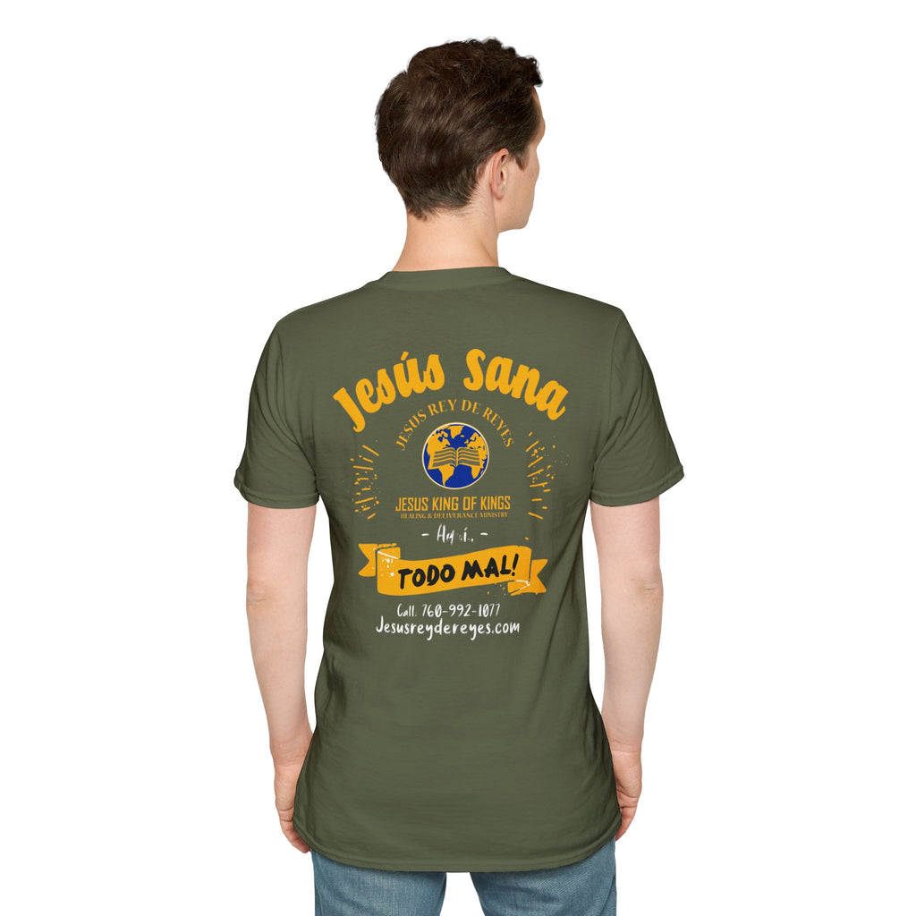 Jesús Sana Todo Mal T-Shirt — Spanish Christian Faith Tee (Jesus King of Kings)